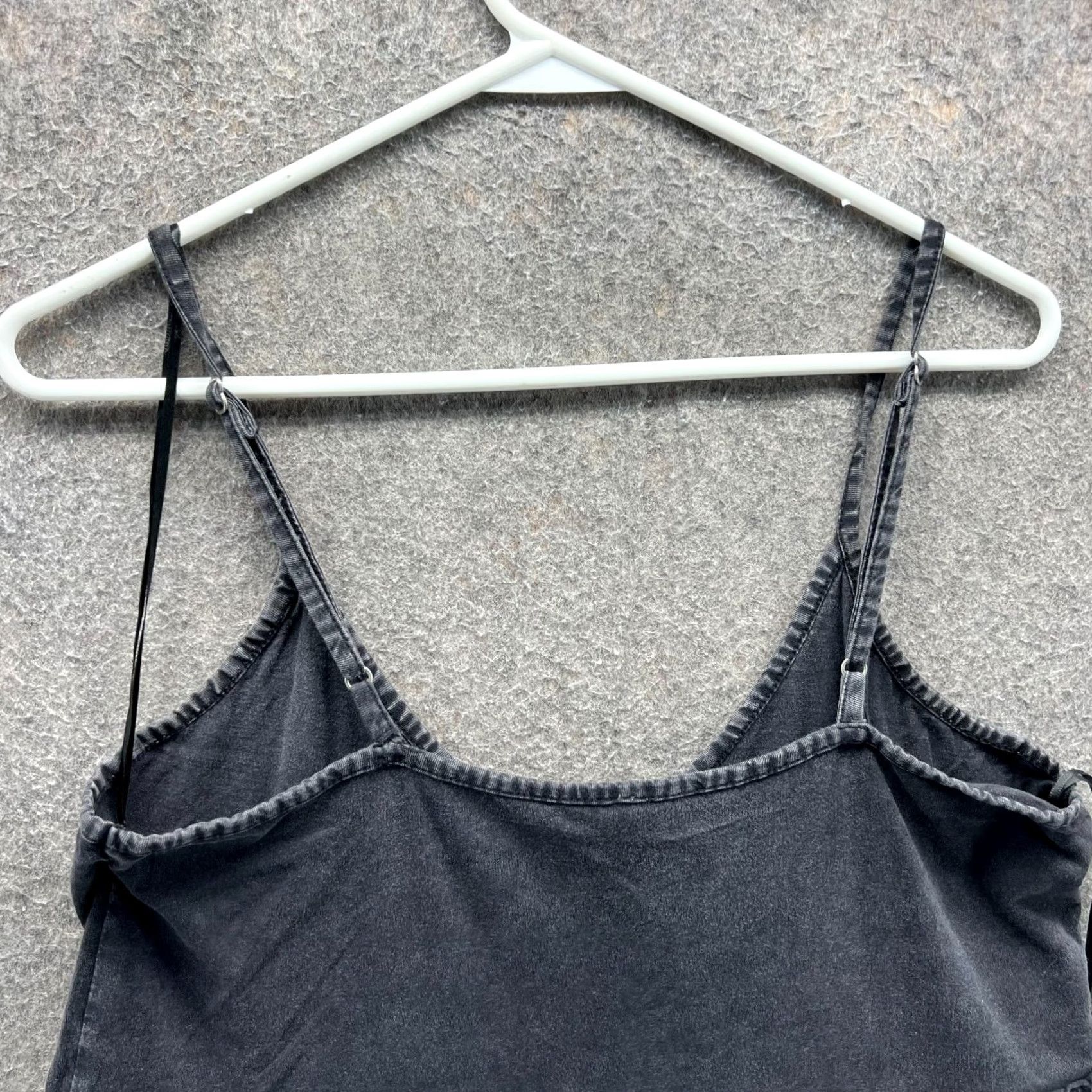 Anthropologie VINTAGE Anthropologie Blouse Shirt Womens Medium Gray Sleeveless Tank Top Ruffle Basic Casual Summer Spring Size M / US 6-8 / IT 42-44 - 4 Thumbnail