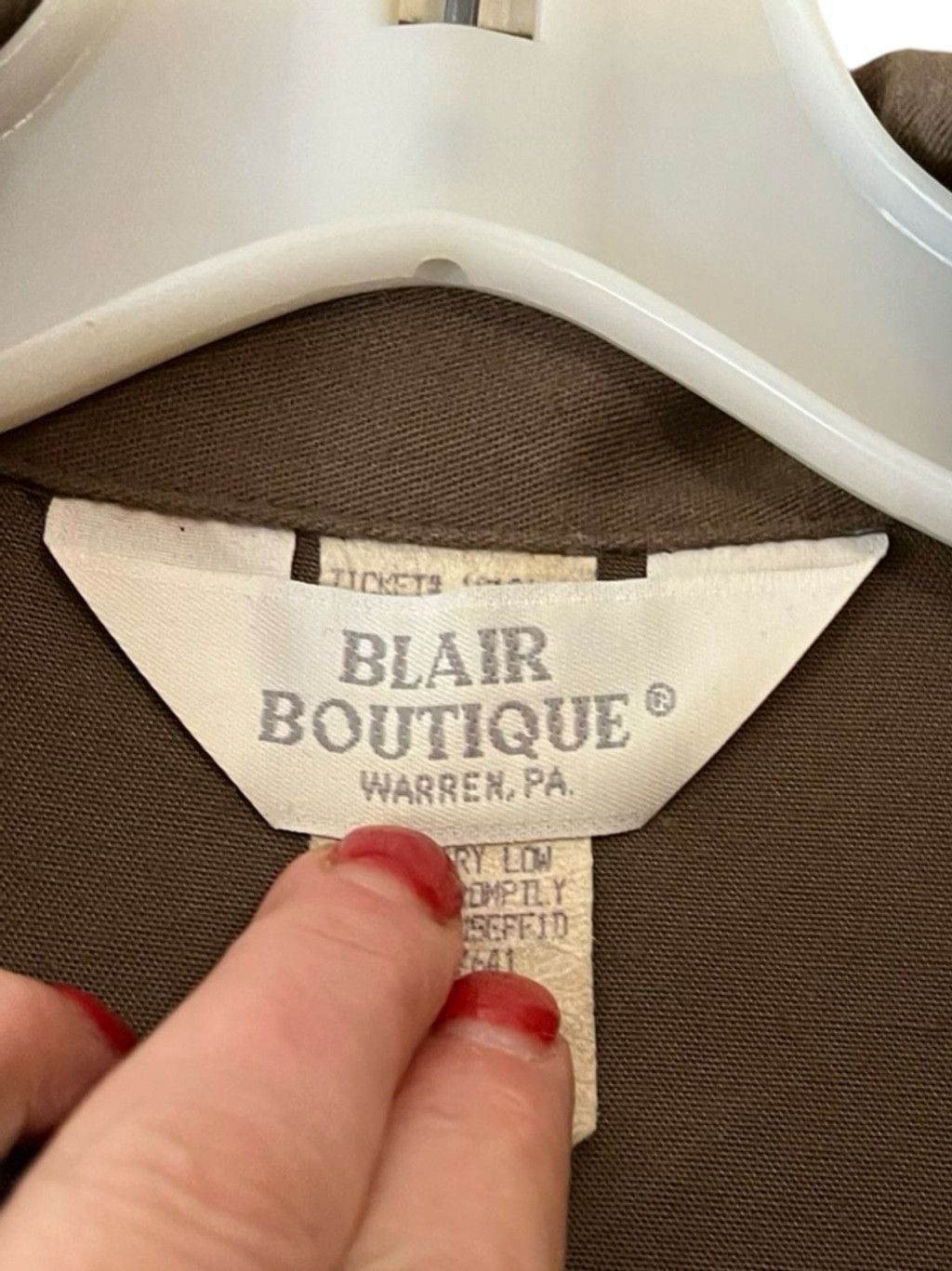Vintage 80s/90s Blair Boutique Button Down Shirt Dress Pockets M/L Size L / US 10 / IT 46 - 4 Thumbnail