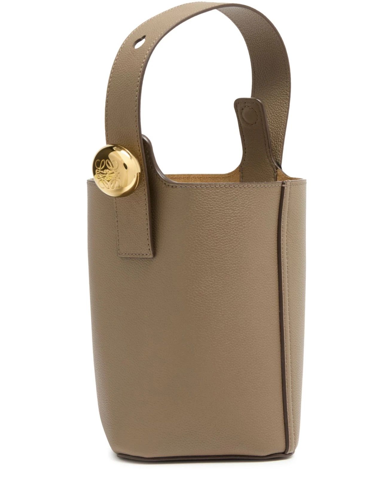 Loewe LOEWE Pebble Mini Taupe Leather Bucket Bag Auth New Size ONE SIZE - 2 Thumbnail