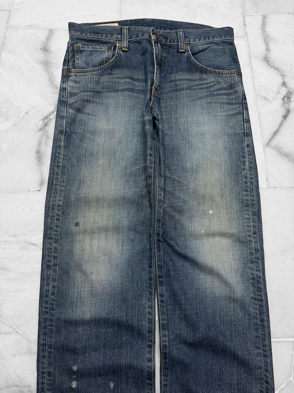 Edwin Vintage 2000s Edwin Fading Distressed Blue Jeans Size US 31 - 2 Thumbnail