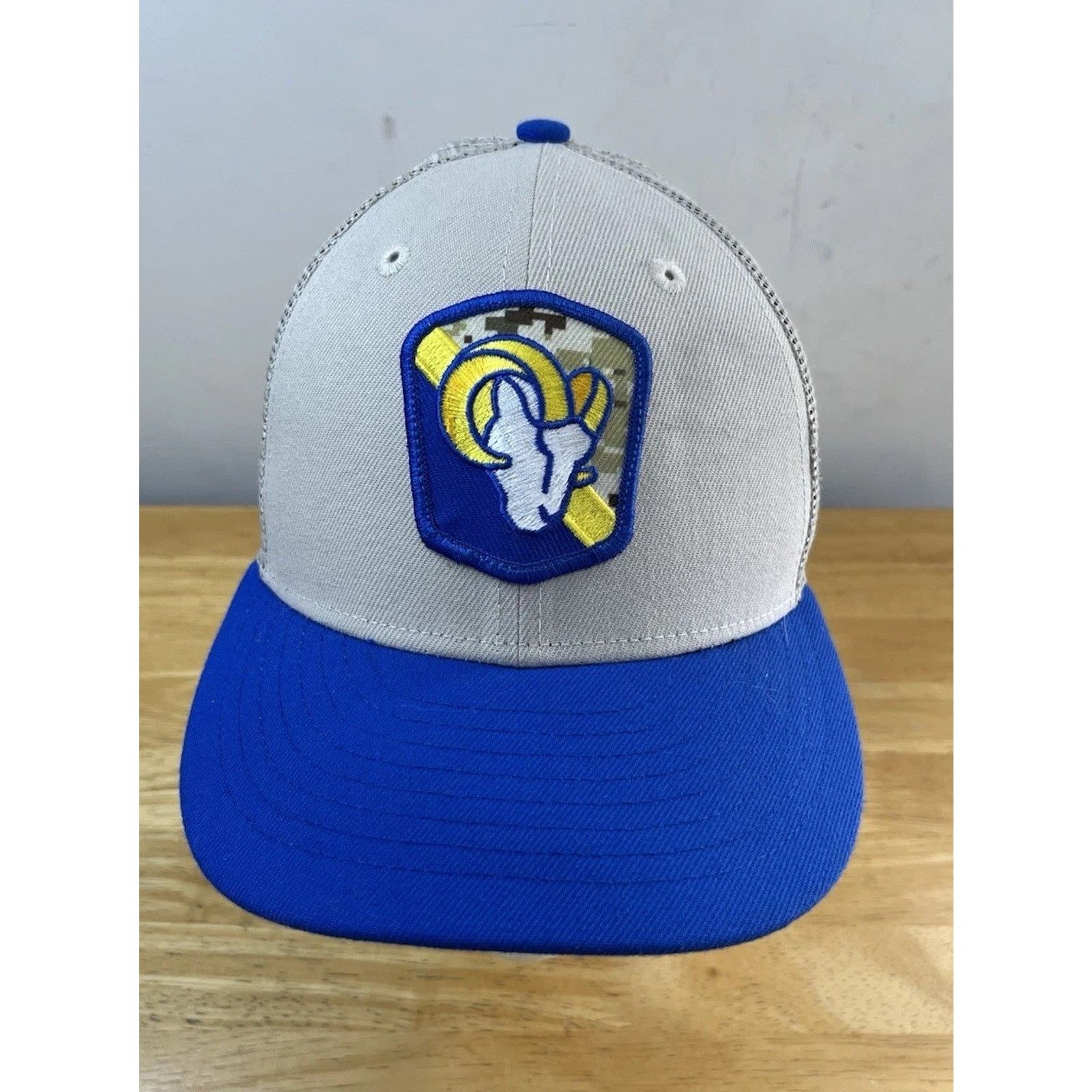 New Era RARE NFL Rams New Era 9fifty Military Snapback Grey Mesh M-L Size ONE SIZE - 1 Thumbnail