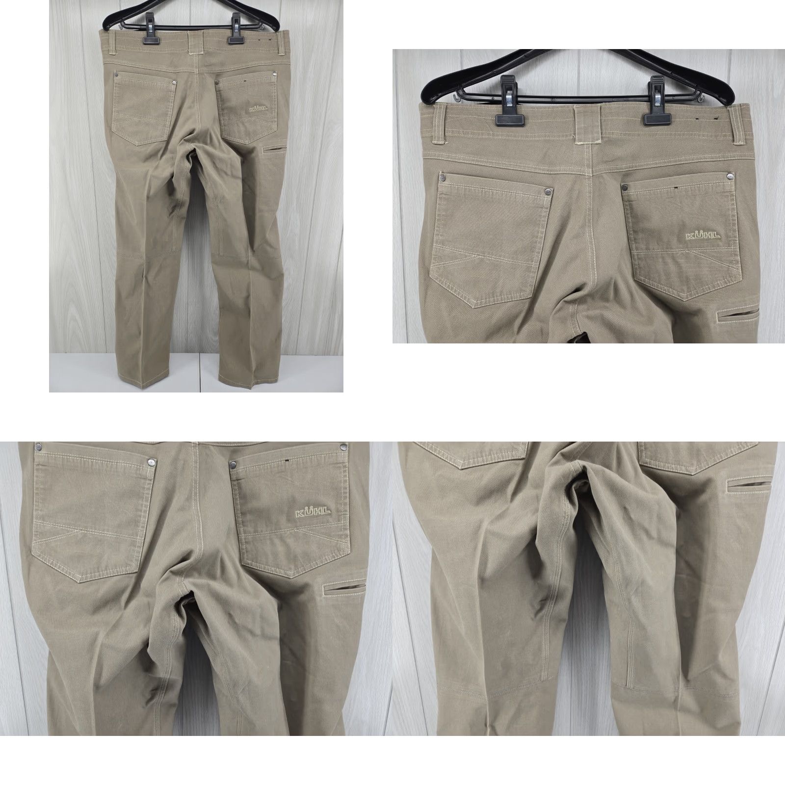 Vintage Kuhl Pants Mens 38x30 Khaki Tan Brown Kanvus Jean Hiking Outdoor Cargo Stripe? Cad Size US 38 / EU 54 - 8 Thumbnail