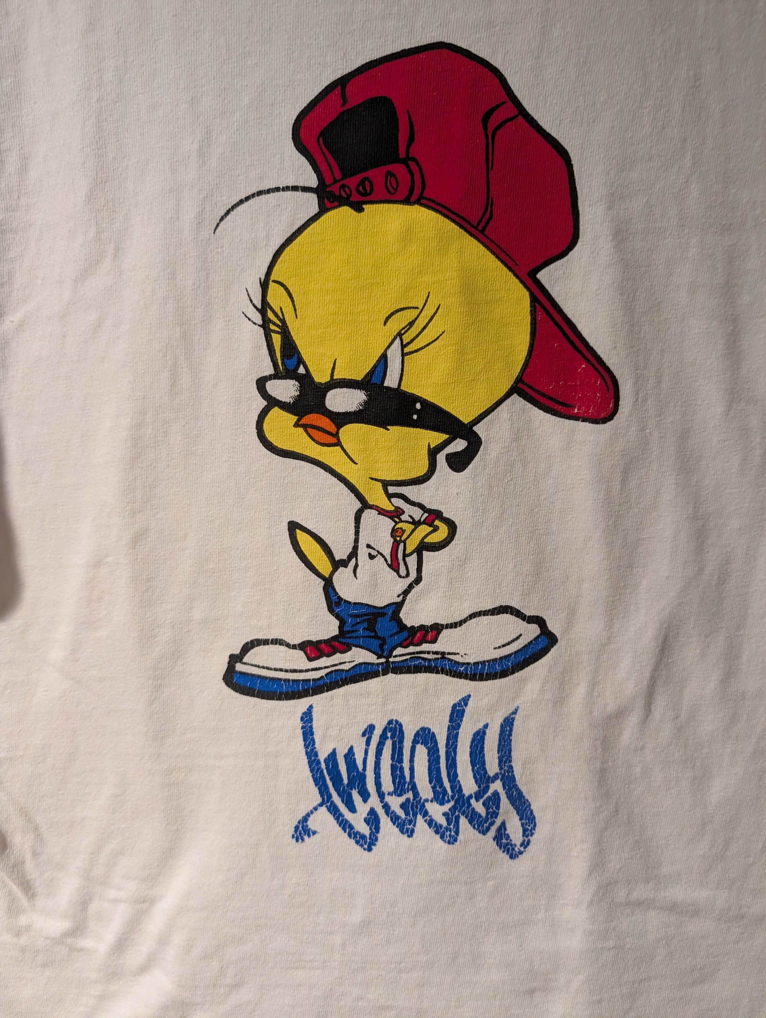 Cartoon Network Vintage 90s Tweety Bird Looney Tunes Hip Hop T-Shirt Size US M / EU 48-50 / 2 - 2 Thumbnail