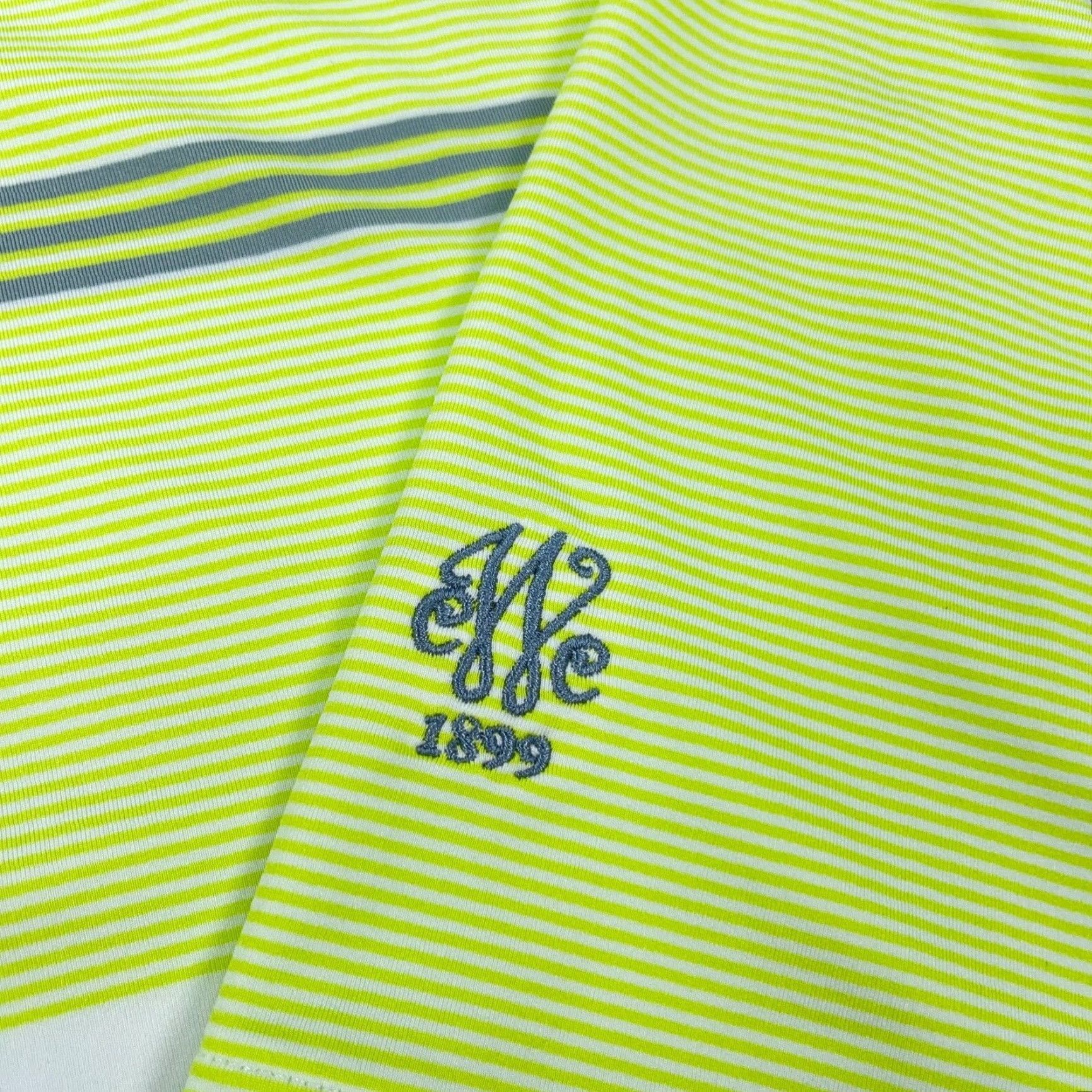Footjoy FootJoy Polo Shirt Men L Yellow White Performance Golf FJ Brand Logo Short Sleeve Button Collared Solid Jersey"} Size US L / EU 52-54 / 3 - 5 Thumbnail