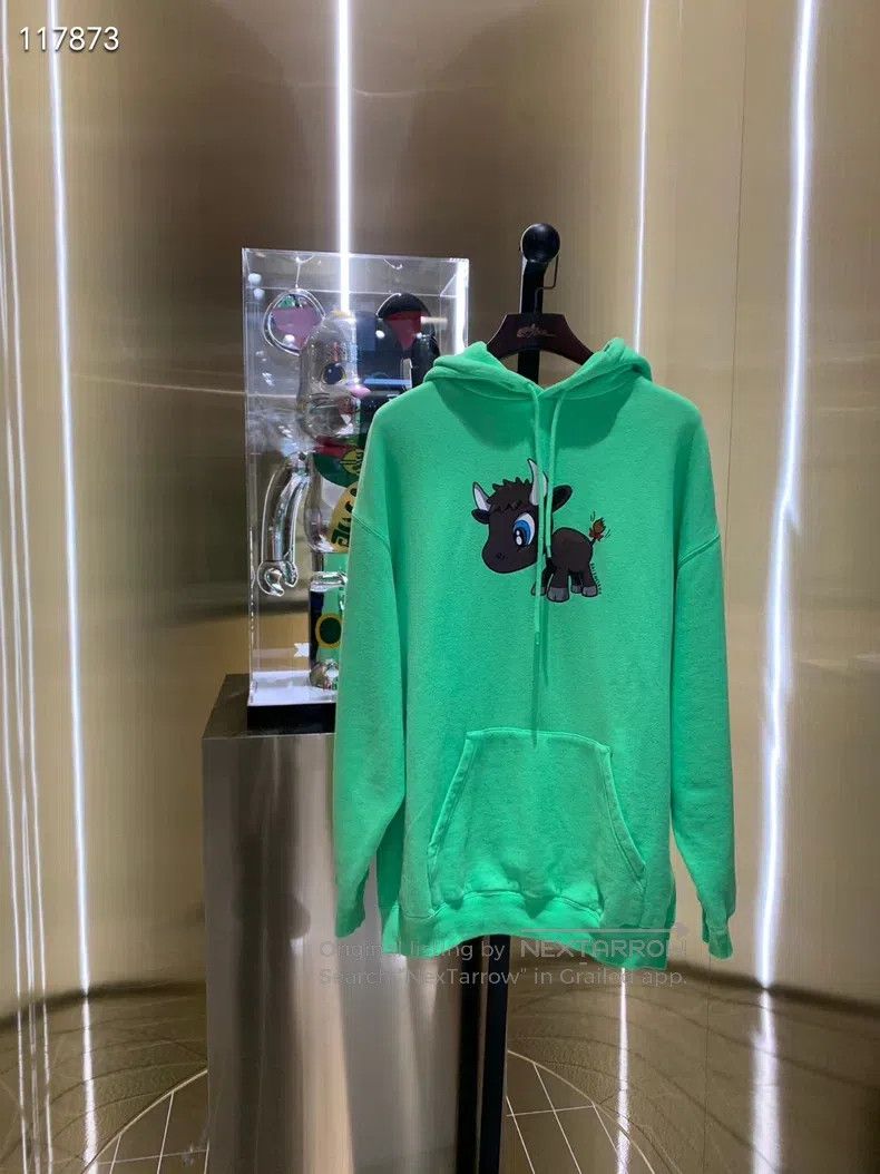 Balenciaga Balenciaga Baby Blue Hooded Sweatshirt, Size XS Size US XS / EU 42 / 0 - 1 Thumbnail