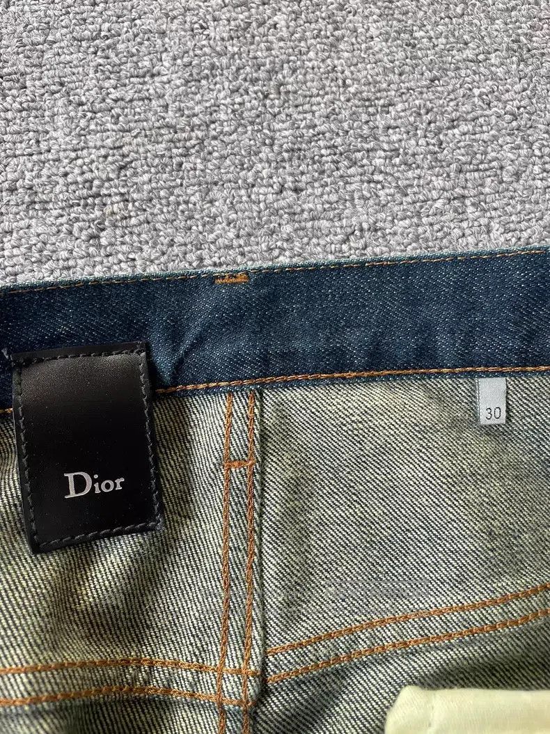 Dior Dior Indigo Denim Cat Whisker Washed Ripped Destroyed Deni Size US 30 / EU 46 - 7 Thumbnail