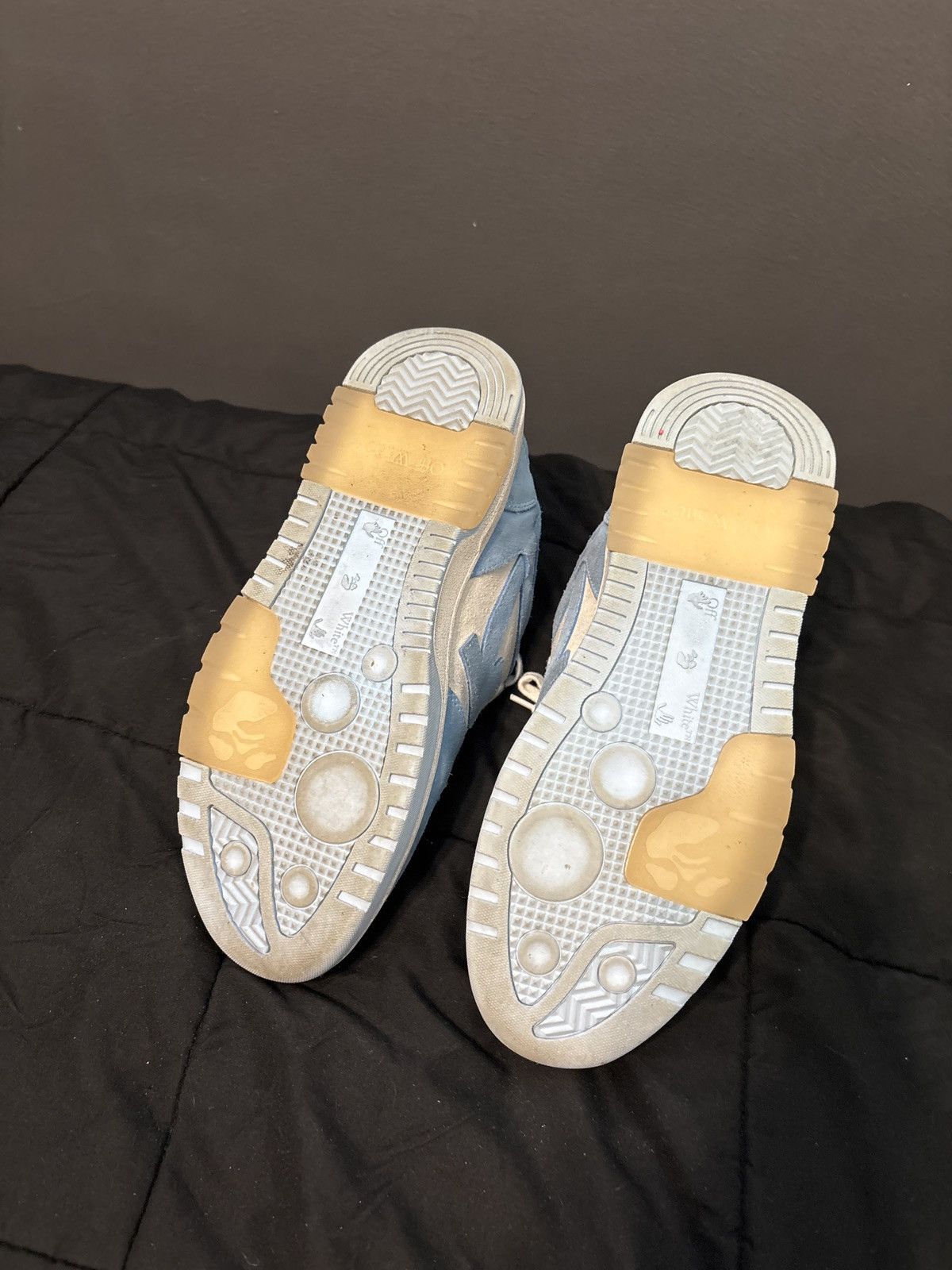 Off-White Off White "Out of Office" Vintage Suede White Light Blue Size US 8 / EU 41 - 4 Thumbnail