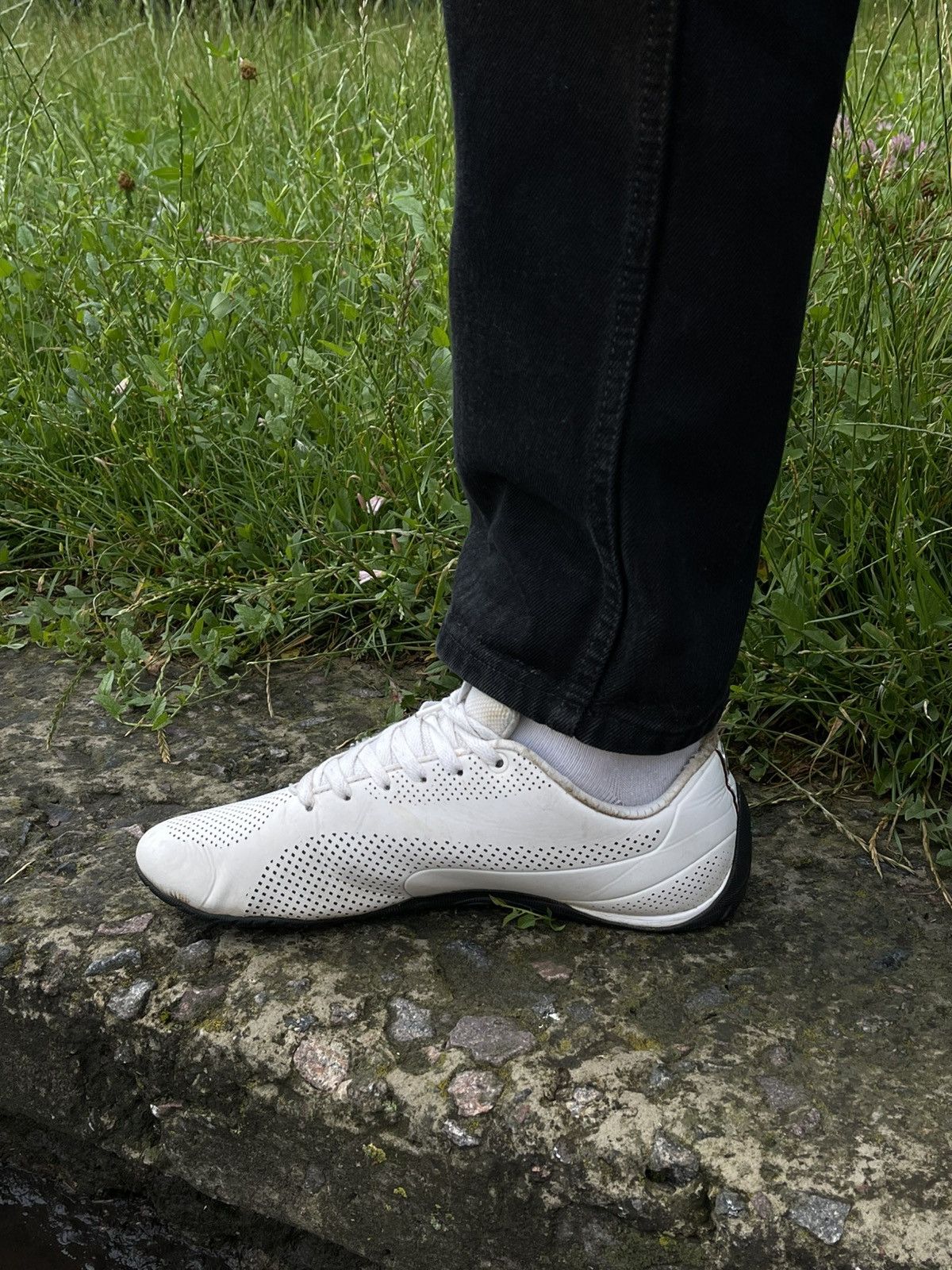 Puma Vintage Puma AMG Speedcat Suede Y2K White Sneakers Size US 10.5 / EU 43-44 - 6 Thumbnail
