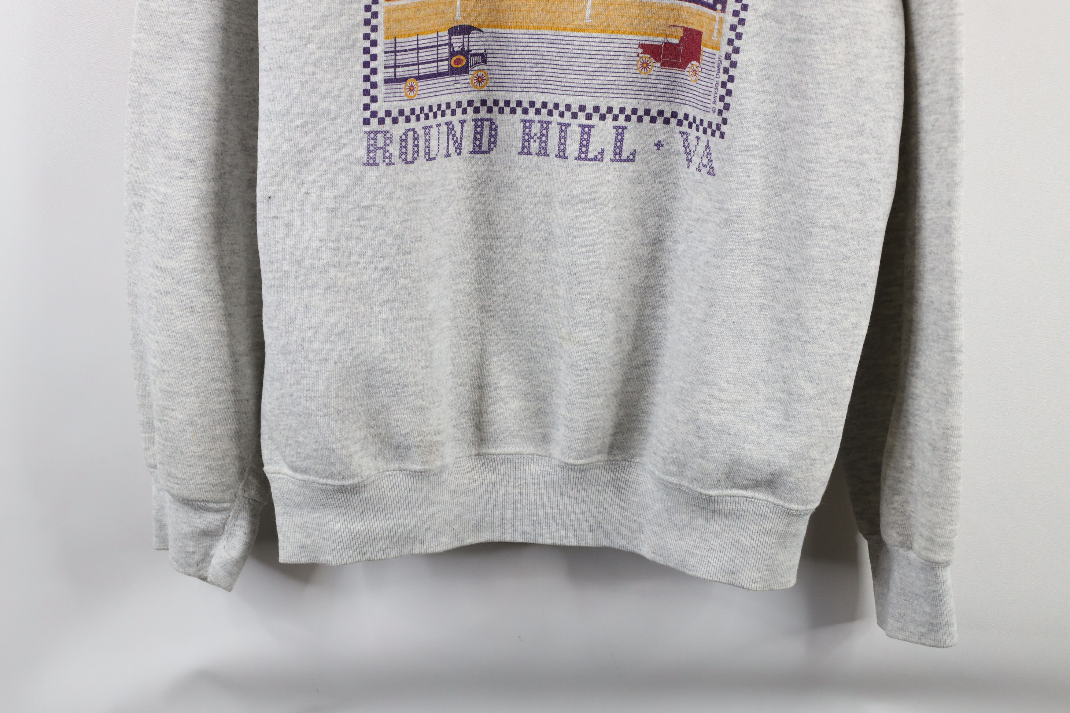 Vintage Vintage 90s Streetwear Hill Virginia Collared Sweatshirt Size XL / US 12-14 / IT 48-50 - 3 Thumbnail