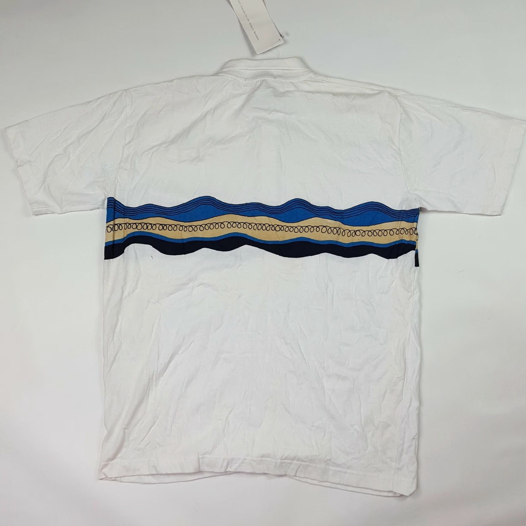 Vintage VINTAGE Court Casuals Polo Shirt White Striped 90s Golf Tennis Short Sleeve Size M Mens Size US M / EU 48-50 / 2 - 7 Thumbnail
