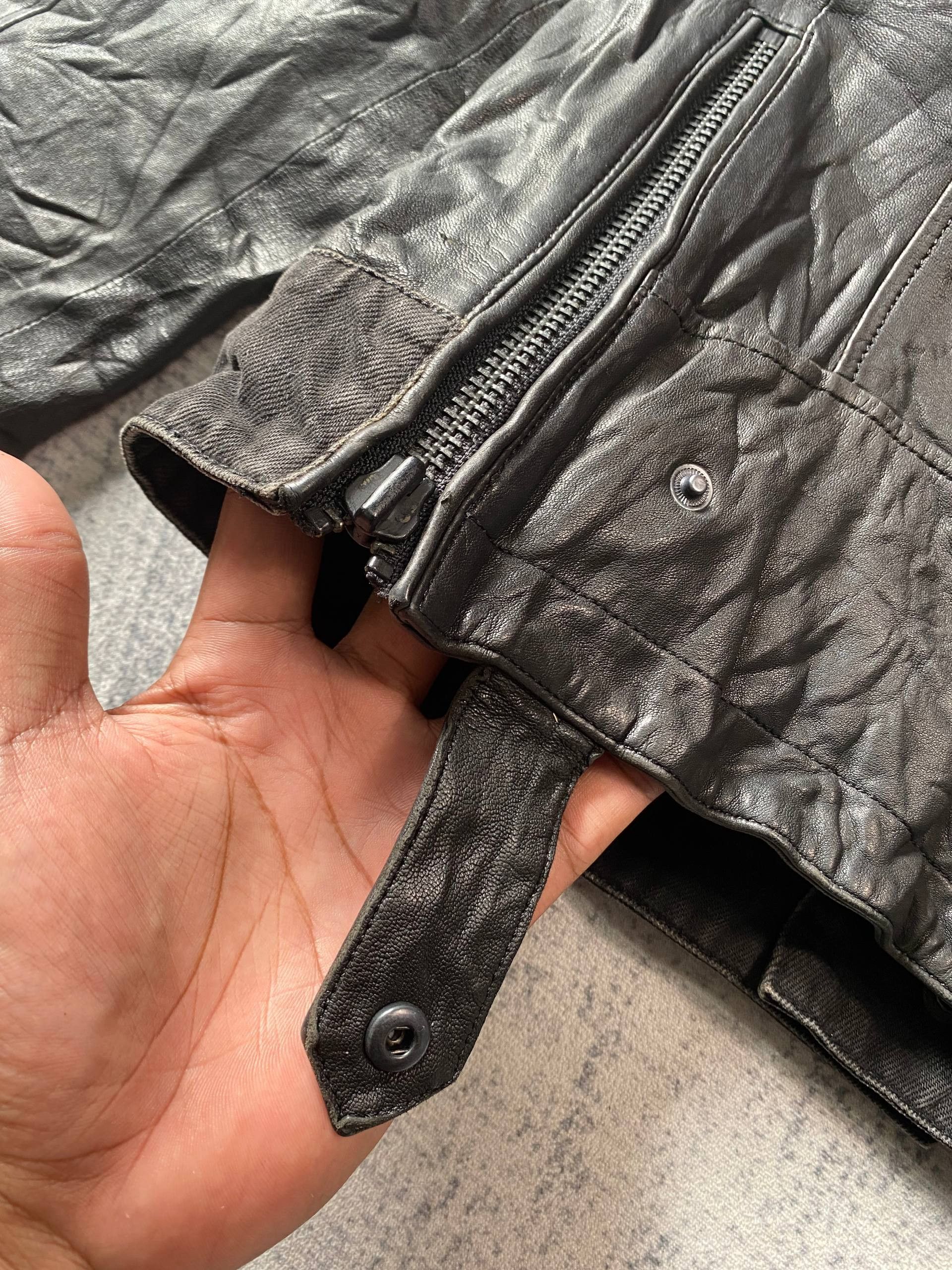 Allsaints Allsaints Noir Biker Denim Leather Jacket Size US S / EU 44-46 / 1 - 10 Thumbnail