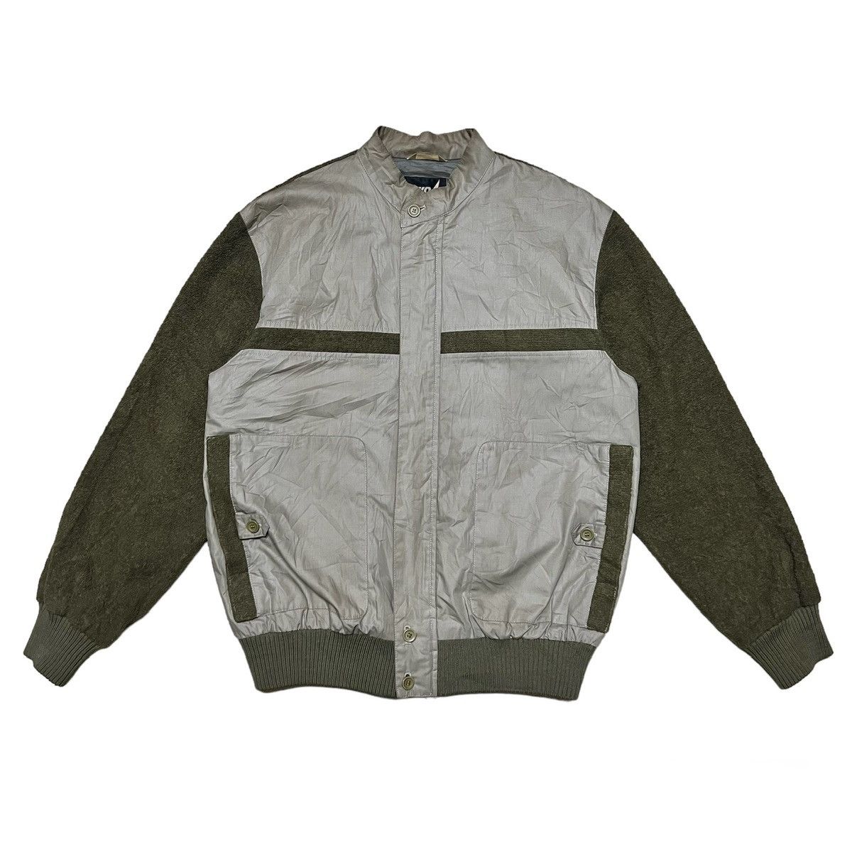 image of Vintage Skoal Bomber Style Jacket in Green, Men's (Size Medium)