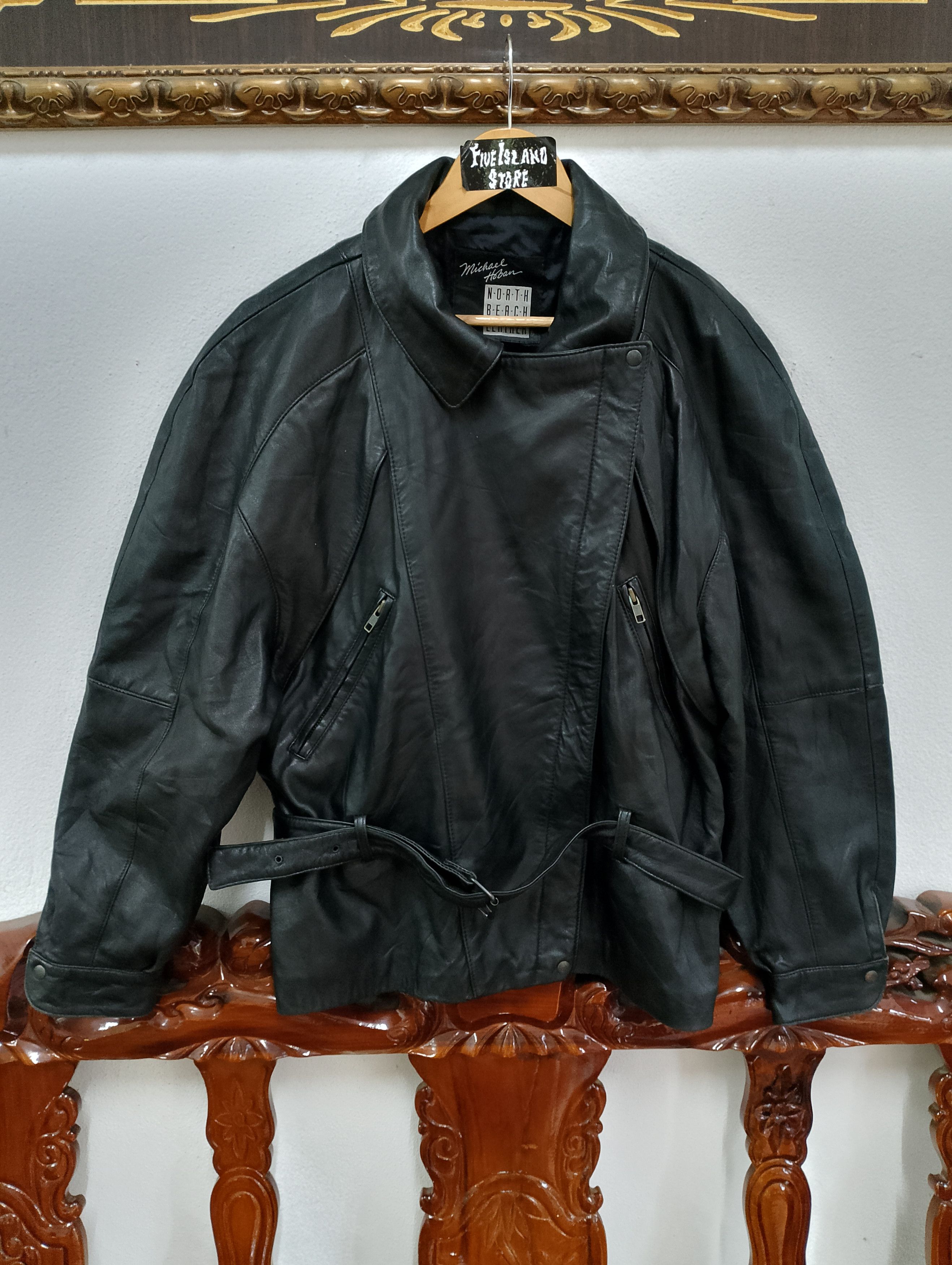 Michael Hoban Vintage 80s Michael Hoban North Beach Leather Biker Style Size US L / EU 52-54 / 3 - 1 Thumbnail