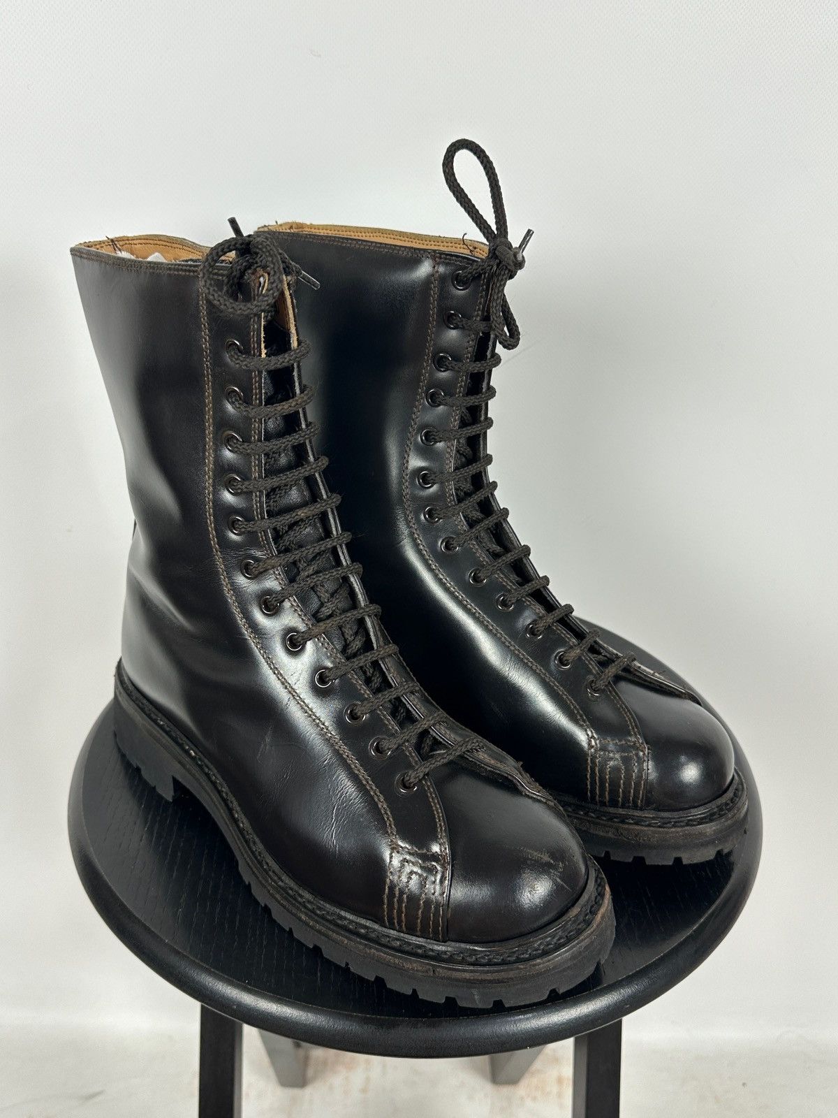 Vintage Vintage Italy Army Paratrooper Combat Brown Leather Boots Size US 8 / EU 41 - 3 Thumbnail