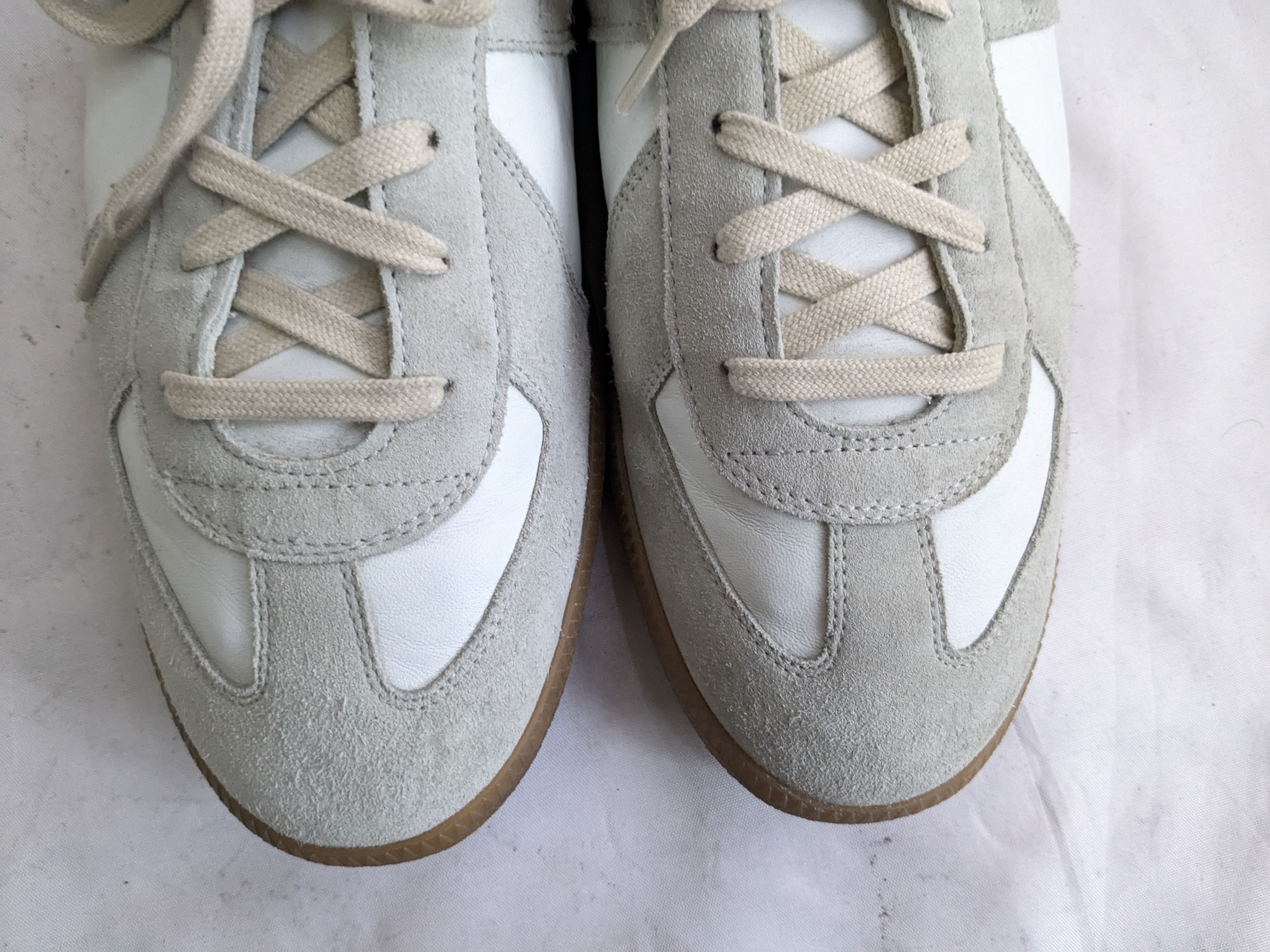 Maison Margiela Maison Mairgiela Replica GAT White Gray 14 47 Low Tops Size US 14 / EU 47 - 4 Thumbnail