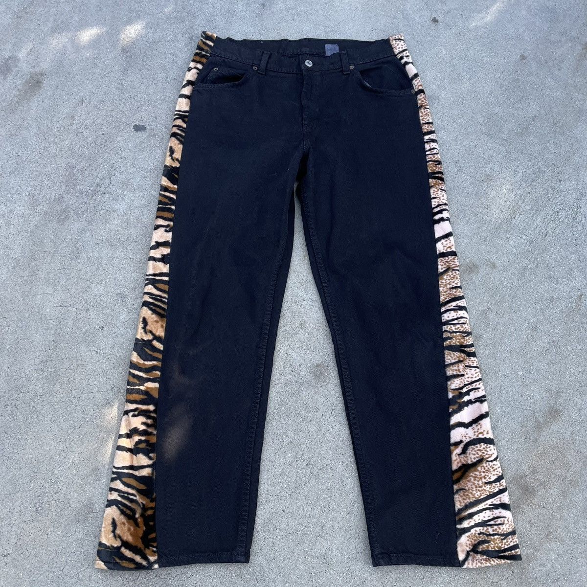 Levi's Orange Tab Levi’s Vintage Custom Tiger Side Pannels Size US 33 - 3 Thumbnail
