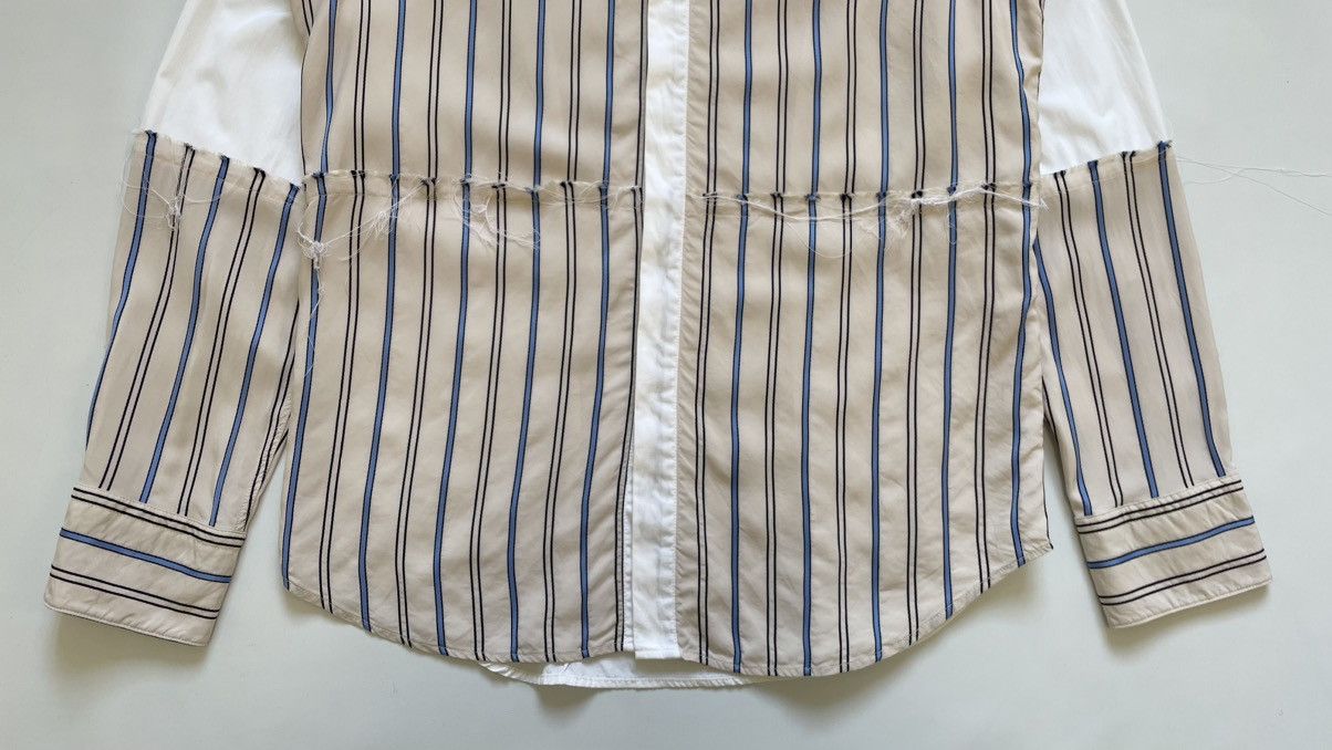 Wales Bonner A/W 20 Reworked Raw Edge Stripe Shirt Size US M / EU 48-50 / 2 - 8 Thumbnail