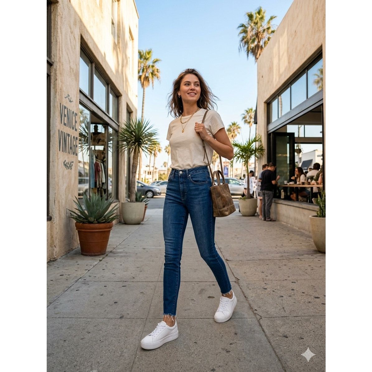 Good American Good American Good Waist Skinny Jeans 4 / 27 Raw Fray Hem Size 27" / US 4 / IT 40 - 5 Thumbnail