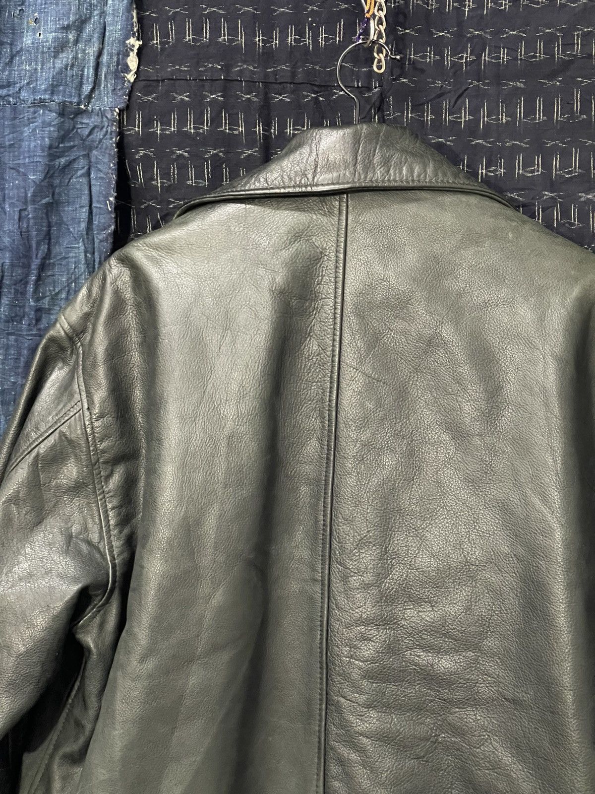 Armani Rare Leather Jacket Vtg 80s Armani Jeans julius dior Size US L / EU 52-54 / 3 - 20 Thumbnail