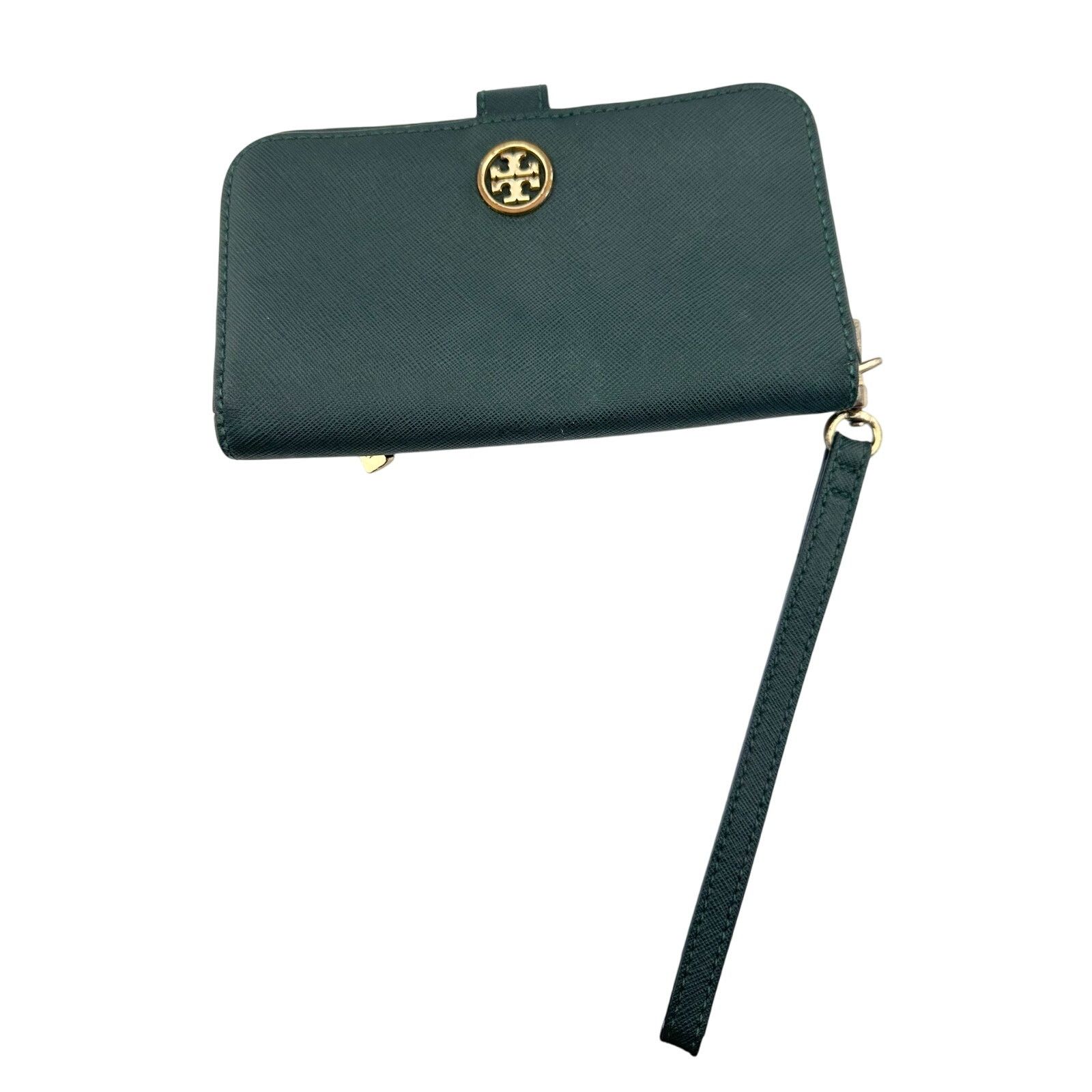 Tory Burch Tory Burch Deep Green Leather Bi-Fold Wallet Wristlet Size ONE SIZE - 5 Thumbnail
