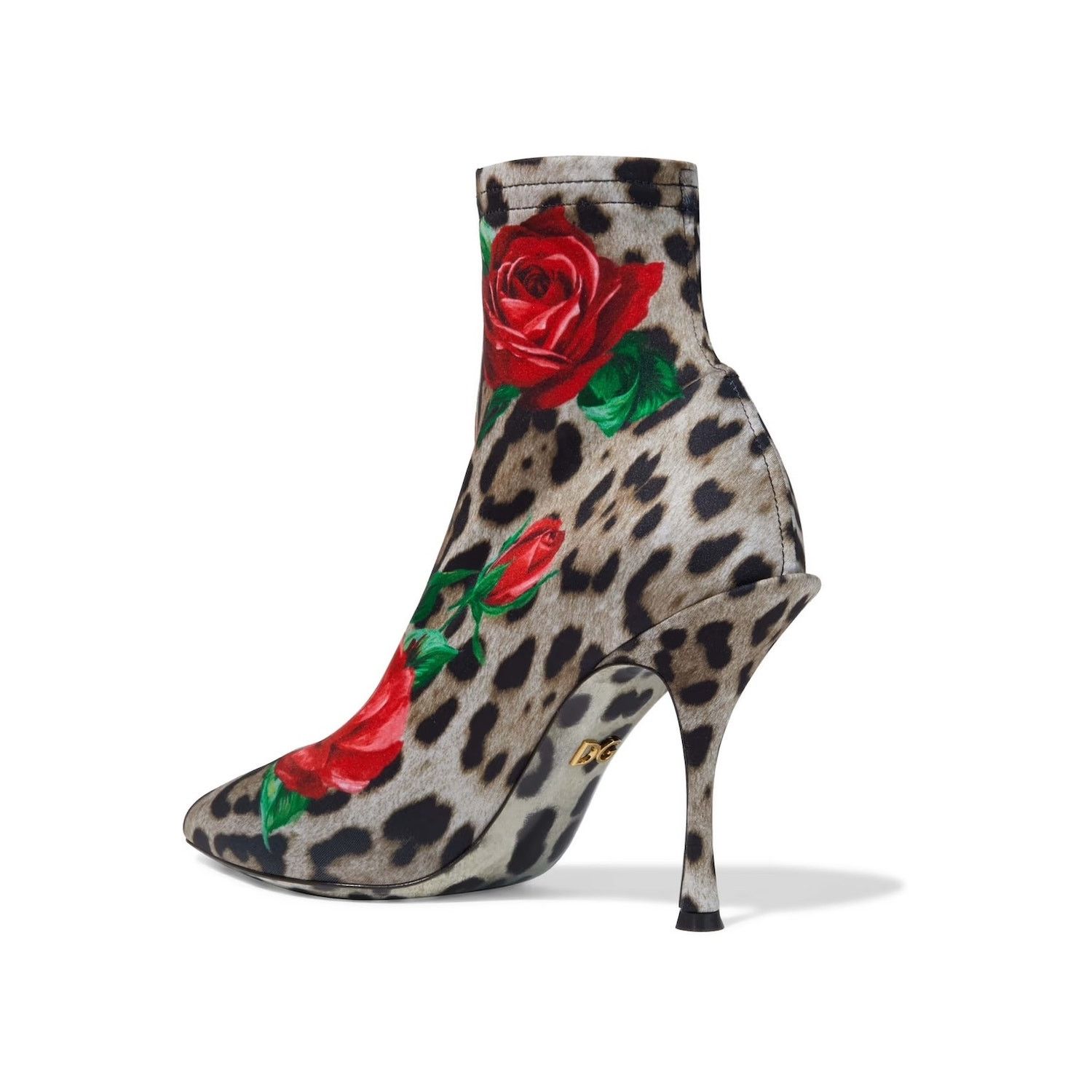 Dolce & Gabbana Dolce & Gabbana Leopard Rose Print Stretch boots Tan Red 36 Size US 6 / IT 36 - 4 Thumbnail