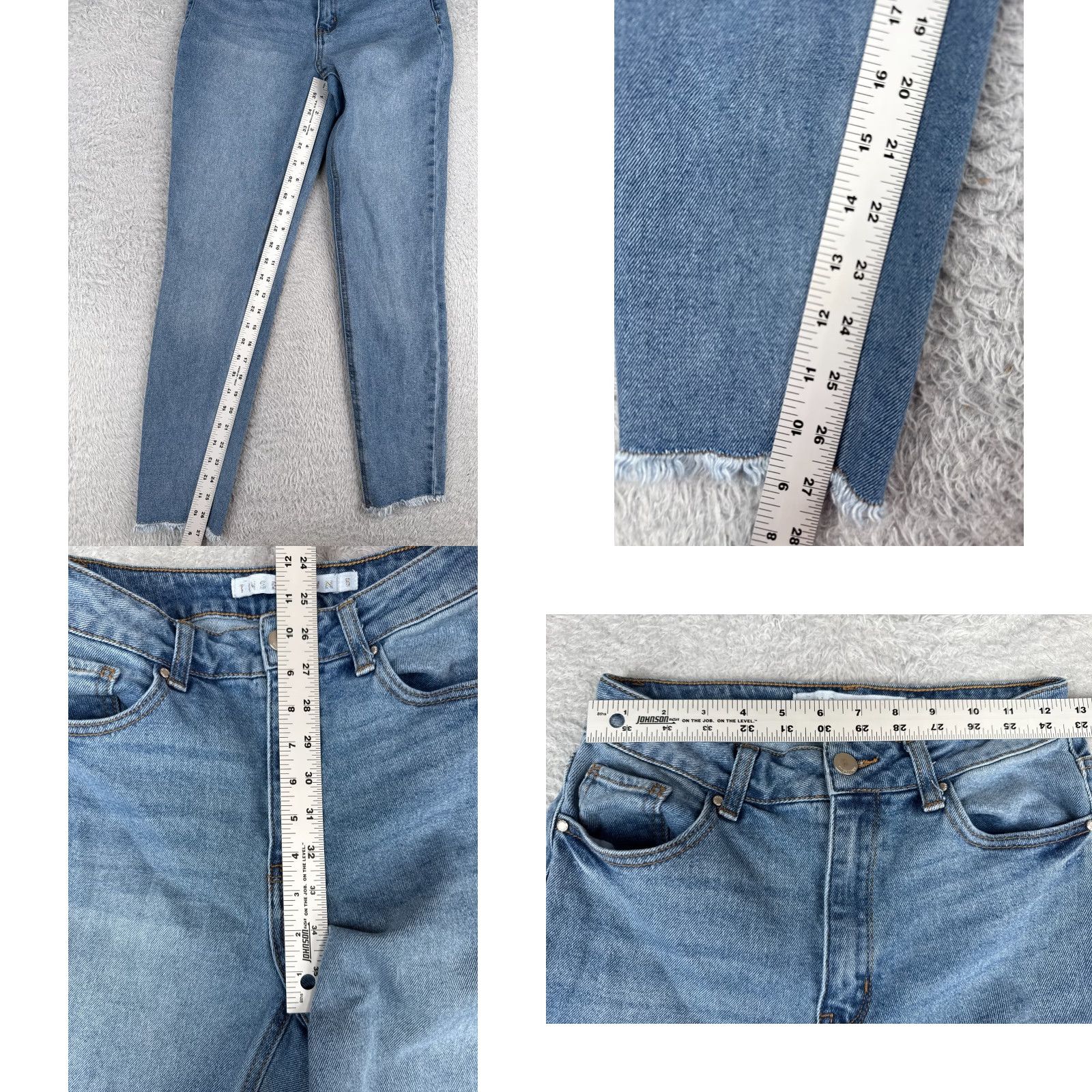 Vintage Tinseltown Jeans Juniors 5 Blue Denim Tapered High Rise 25x27 Cotton Blend Womens Casual American 90s Jeans Size 27" / US 4 / IT 40 - 8 Thumbnail