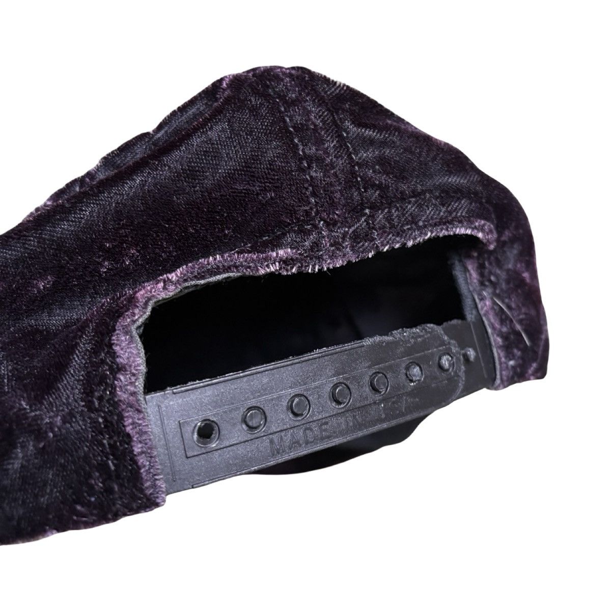 Calvin Klein Vintage 90s Calvin Klein Faded Velour Black Purple Hat Cap Size ONE SIZE - 6 Thumbnail