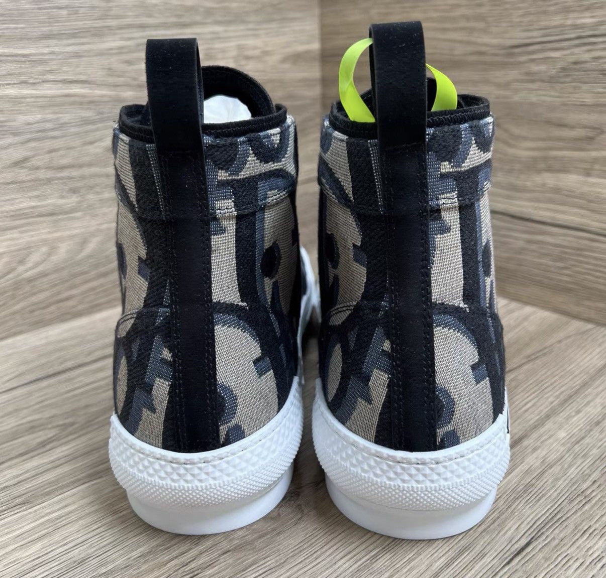 Dior Dior B23 Beige Black All-over Print High-Top Sneakers J41 Size US 12 / EU 45 - 4 Thumbnail