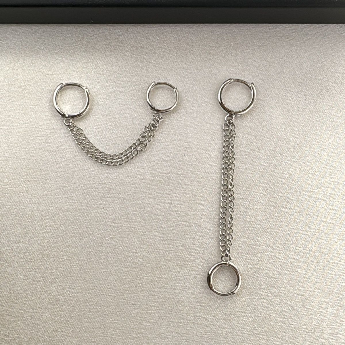 Other Double Piercing Dangle Chain Earrings for Women Size ONE SIZE - 2 Thumbnail