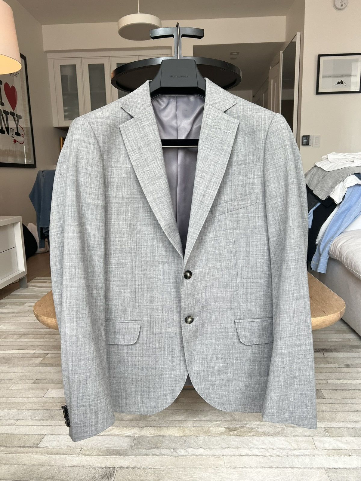 Other New Custom Made in Italy Mens Wool Gray Suit 42R US / 52 EU Size 42R - 8 Thumbnail