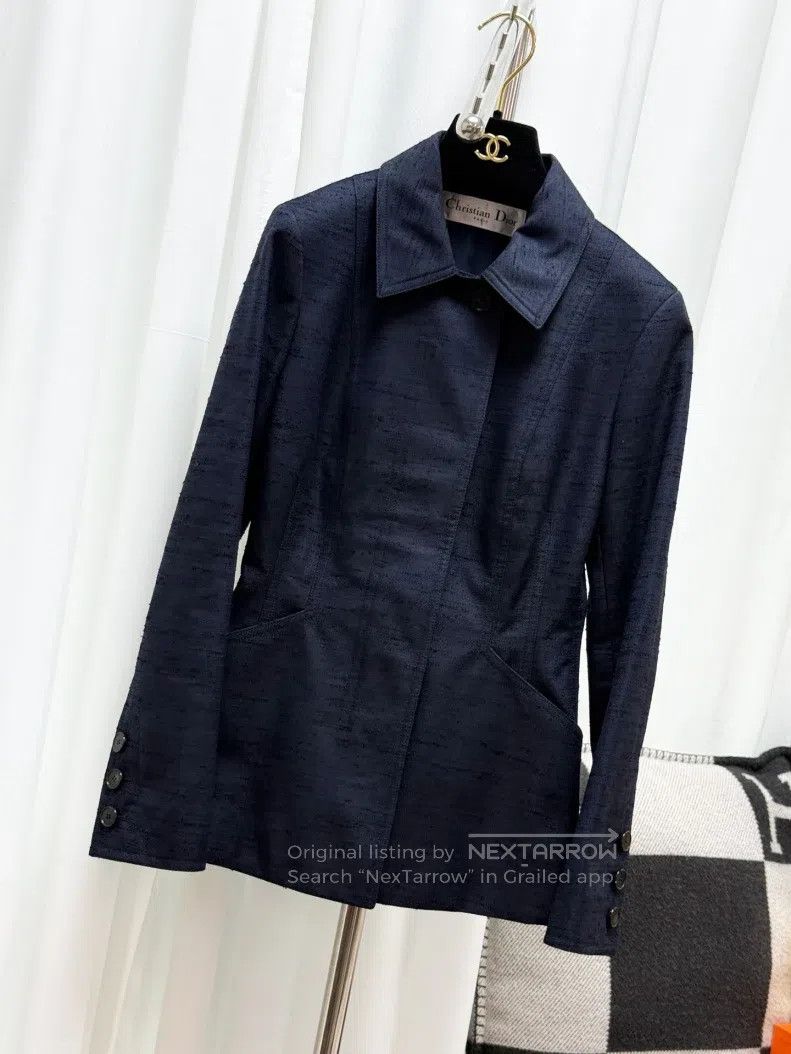 Dior Dior Long-sleeved coat with waist Size XXS / US 00 / IT 34 - 2 Thumbnail