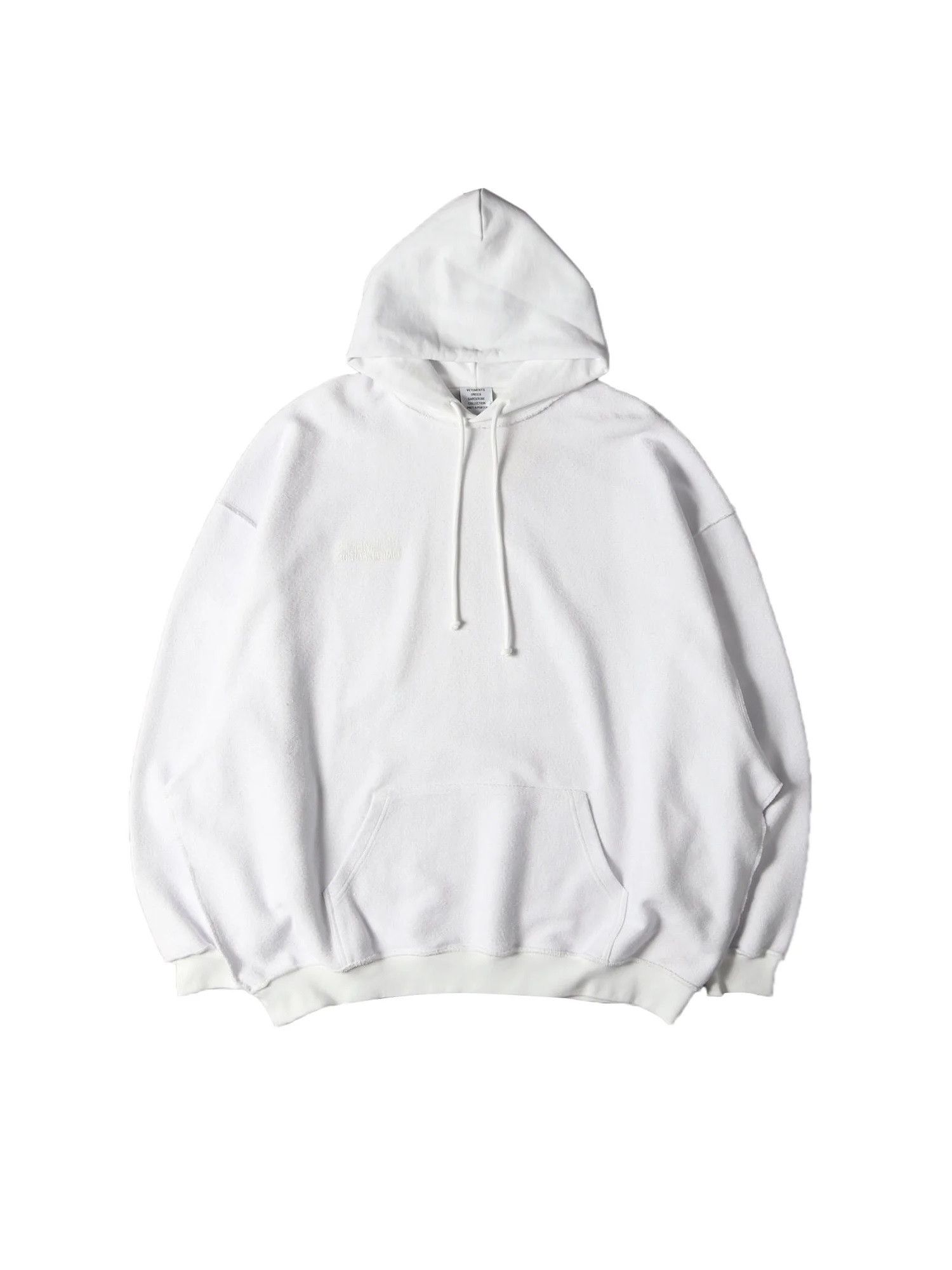 Vetements Vetements Inside-Out Hoodie - White Cotton Size US S / EU 44-46 / 1 - 1 Thumbnail