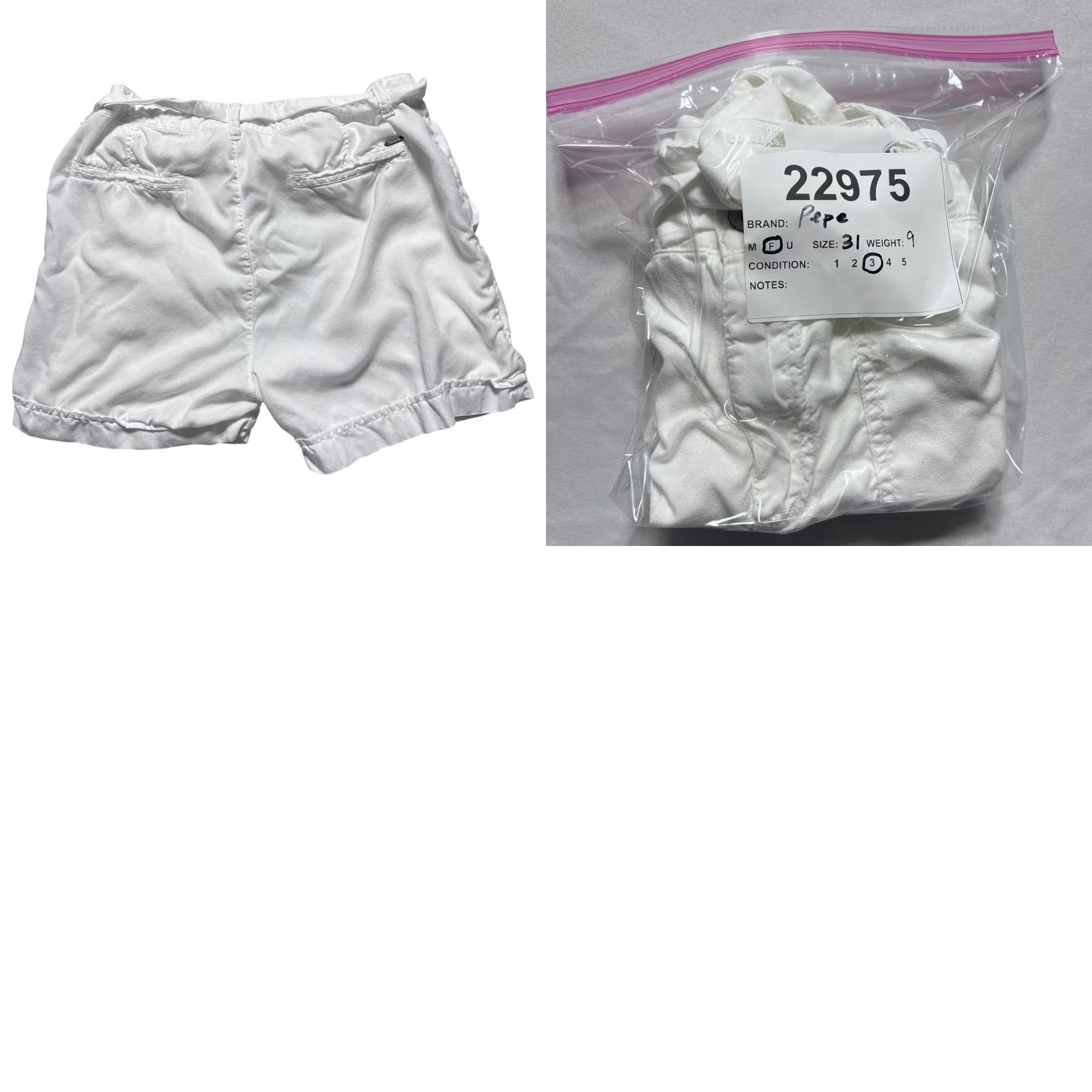 Pepe Jeans Pepe Jeans London Nomad Shorts White Women Size 31 Tie Waist Tencel Canvas Breathable Casual Summer Size 24" / US 00 / IT 34 - 8 Thumbnail