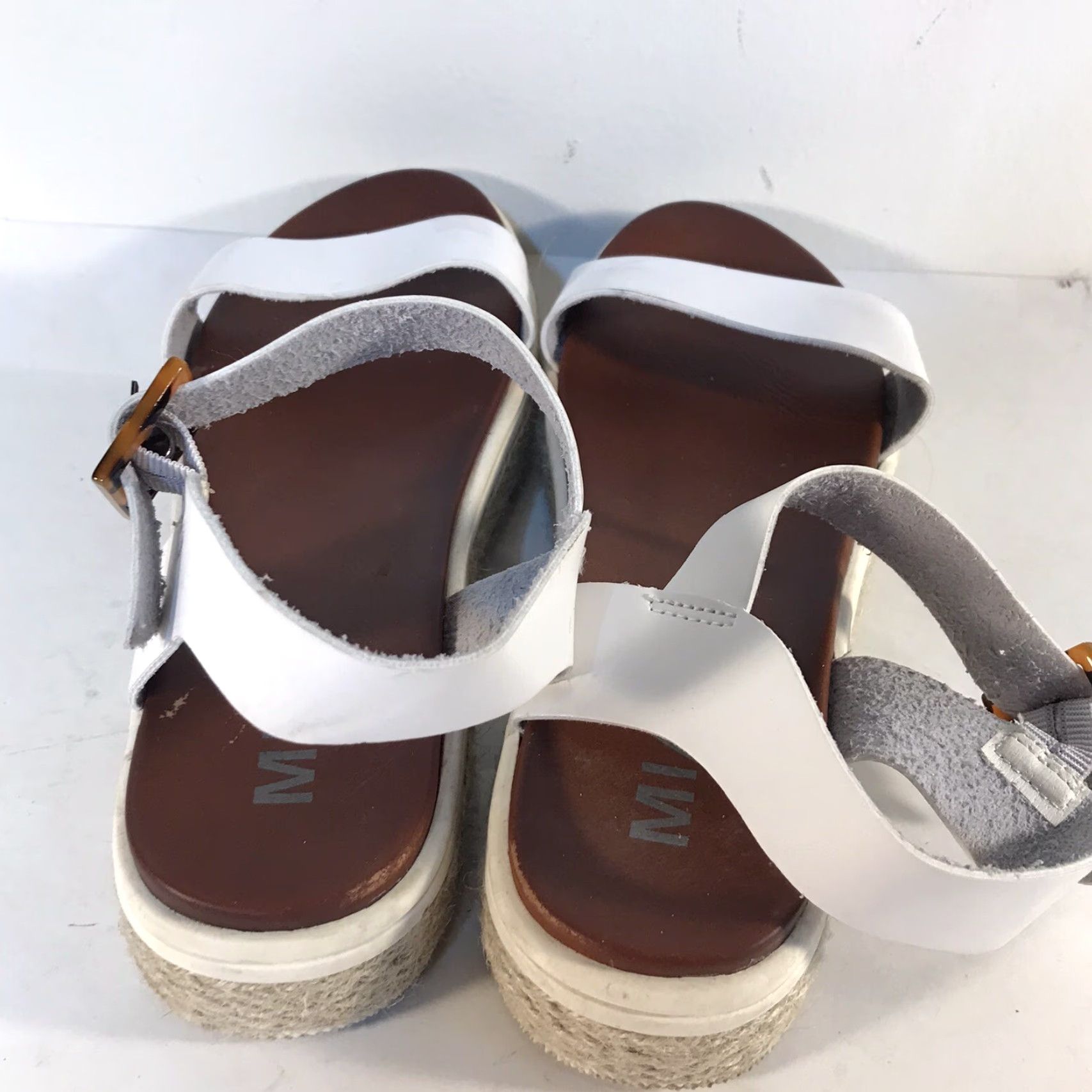 Vintage MIA White Platform Slides with Adjustable Buckles Women's Size 8 Casual Workwear Size US 8 / IT 38 - 3 Thumbnail