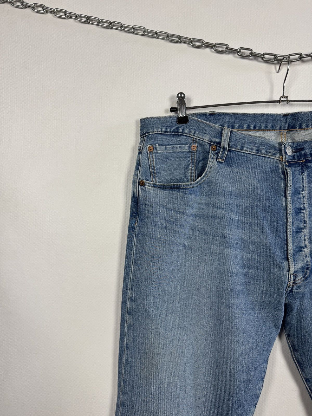 Levi's Levi’s Premium 501 Slim Fit Jeans Light Blue Denim W40 L32 Size US 40 / EU 56 - 4 Thumbnail