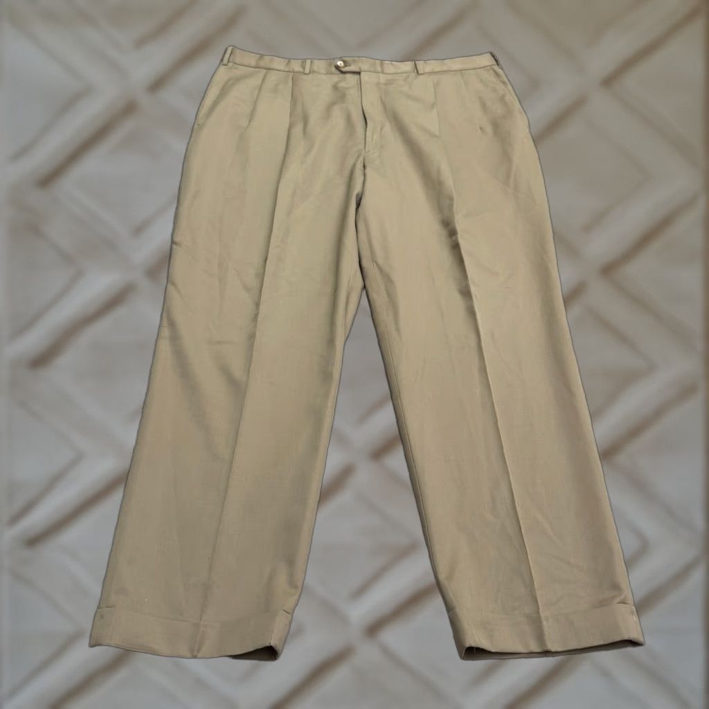 Nordstrom **VINTAGE 90s Britches Mens 44x28 Khaki Wool Dress Pants** User: **VINTAGE 90s Britches Mens 44 Khaki Wool Dress Pants** Size US 44 / EU 60 - 1 Thumbnail