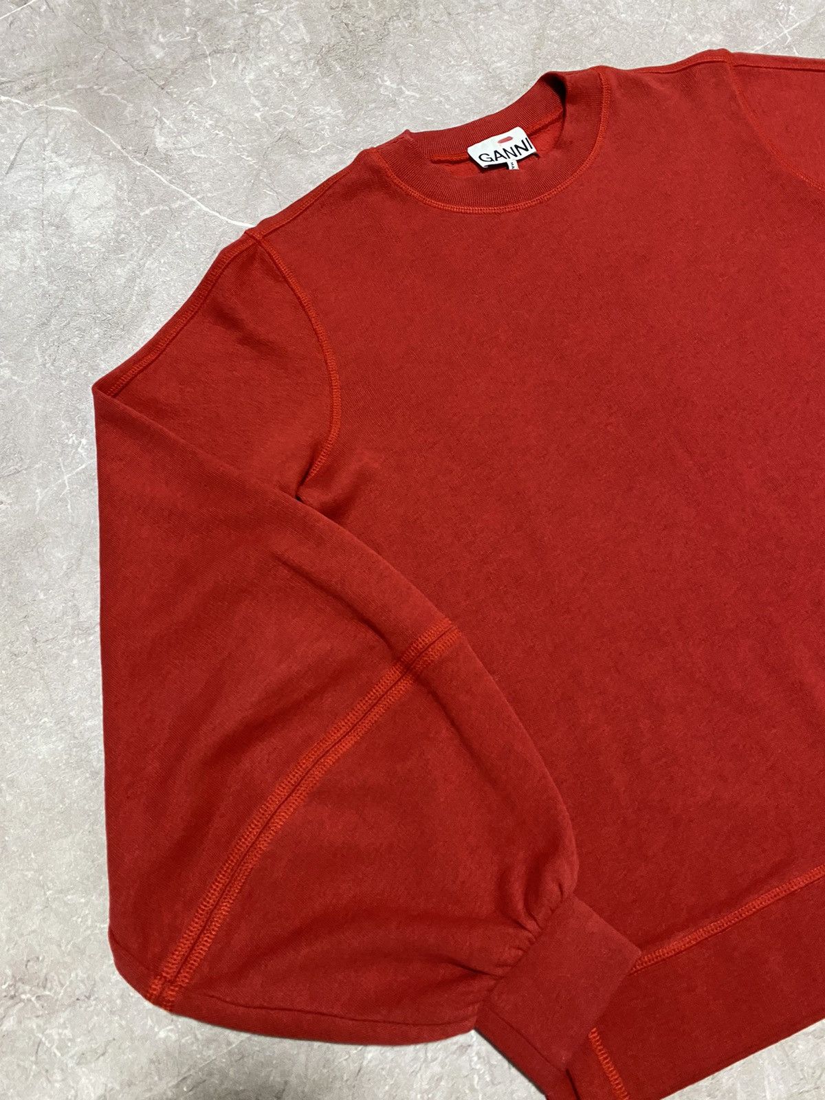 Ganni Rare Ganni Oversized Sleeve Sweashirt Made in Portugal Red Size XS / US 0-2 / IT 36-38 - 4 Thumbnail