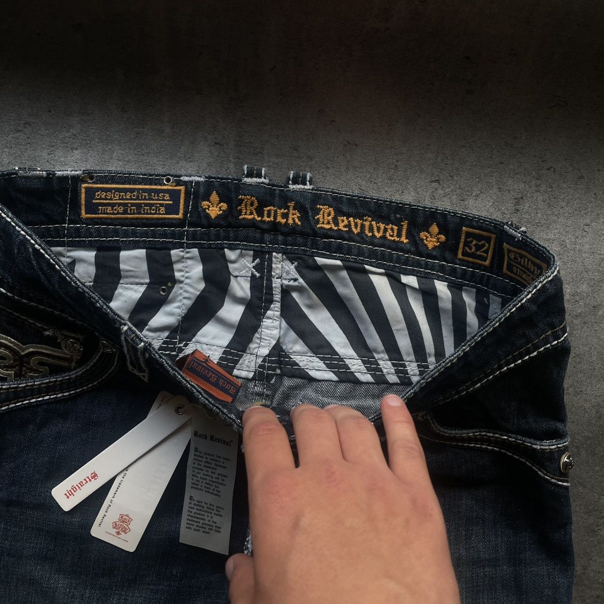 Rock Revival NWT Rock Revival Bilby Straight Fit Pocket Logo Pants Size US 32 / EU 48 - 8 Thumbnail