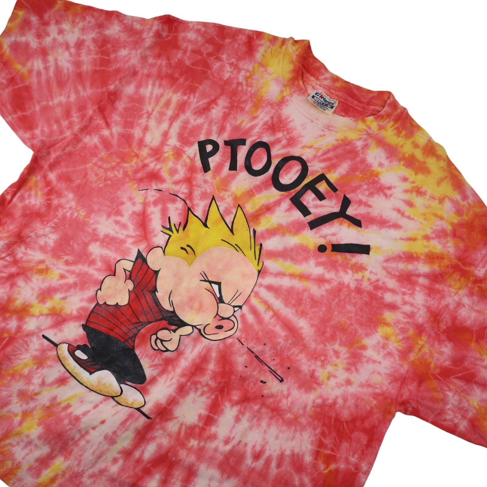 Vintage Vintage Calvin and Hobbes Graphic Tie Dyed Graphic T Shirt Size US XL / EU 56 / 4 - 2 Thumbnail