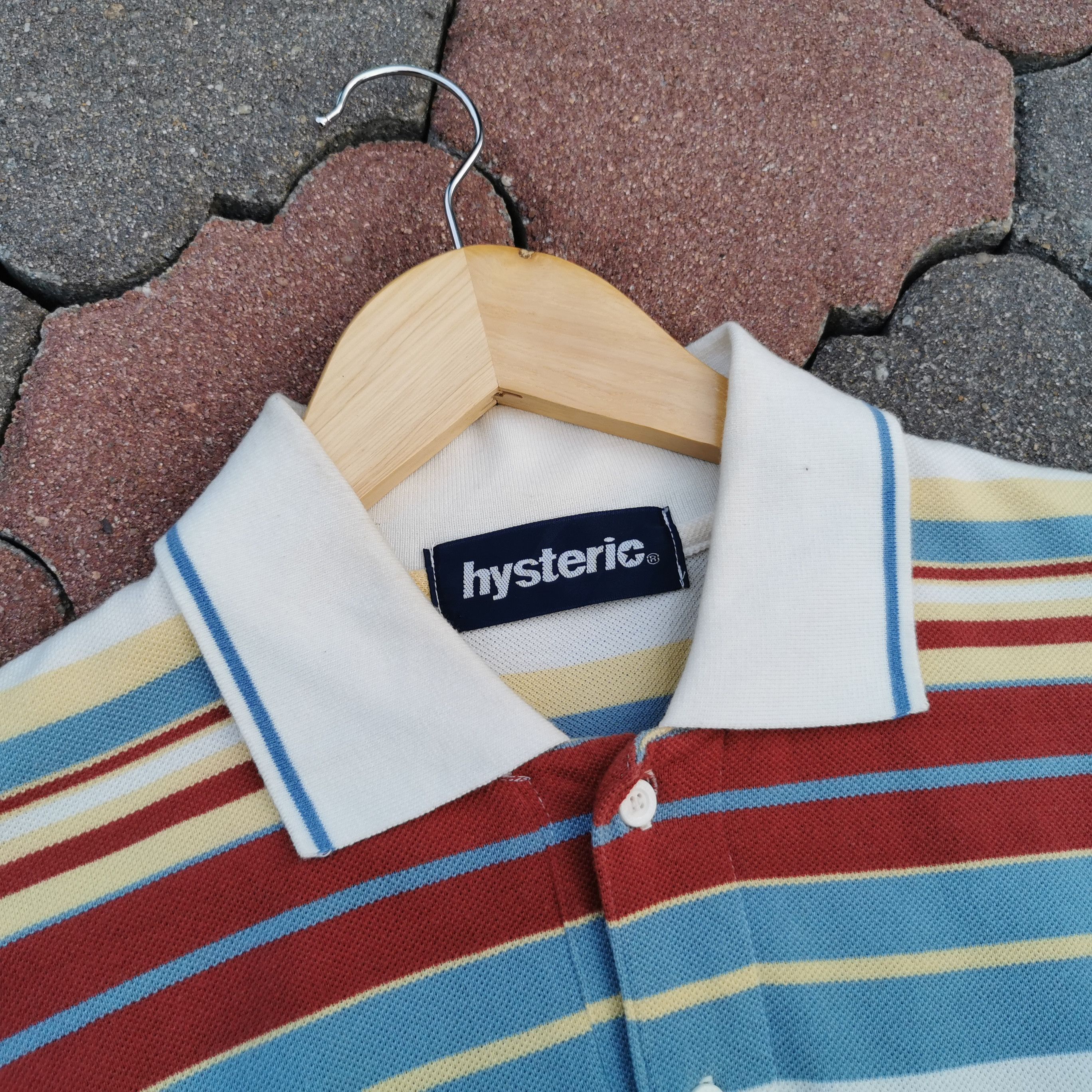 Hysteric Glamour Vintage Hysteric Glamour Striped Embroidery Pocket Polos Size US M / EU 48-50 / 2 - 5 Thumbnail