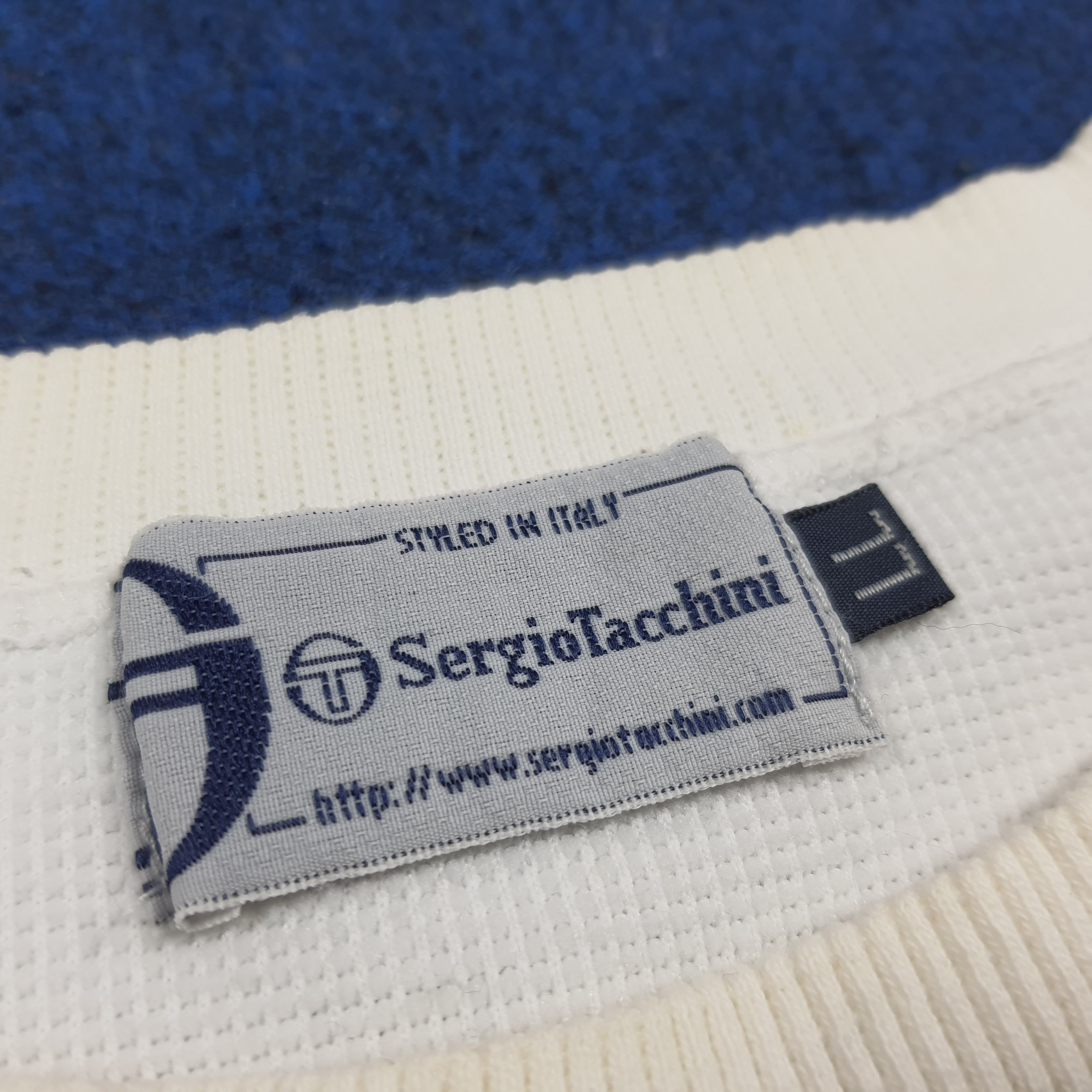Sergio Tacchini Vintage Retro Sergio Tacchini Sweatshirt Navy Stripe C293N18 Size US XL / EU 56 / 4 - 6 Thumbnail