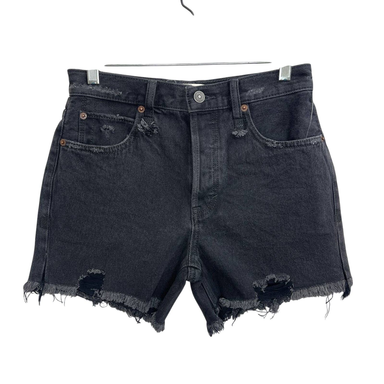 Free People Free People Makai Washed Black Cut Off Shorts Women's Sz 24 Size 24" / US 00 / IT 34 - 4 Thumbnail