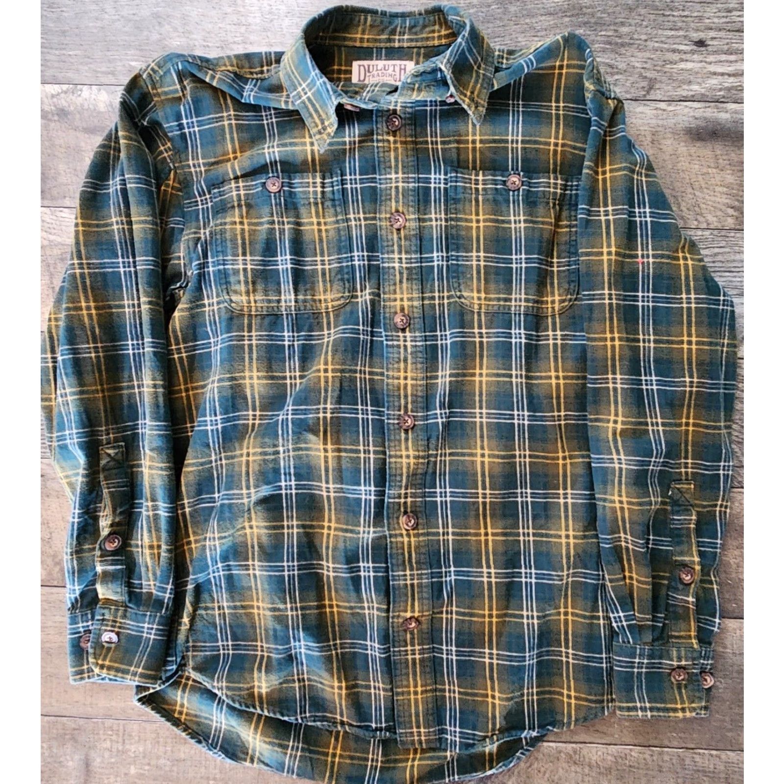 Vintage Duluth Flannel Shirt Men’s Sm Green Plaid Long Sleeve Lot Of 2 Button-Up Regular Cotton 24” Sleeve Mens Size US S / EU 44-46 / 1 - 5 Thumbnail