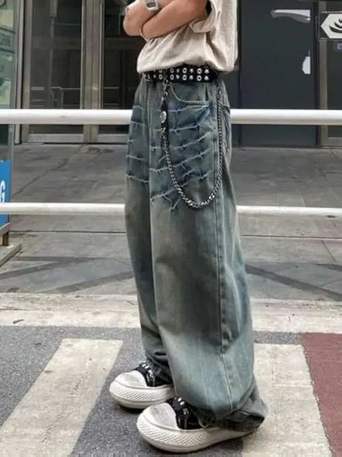 Jean GOTHIC Opium Y2K washed jeans pants Size US 36 / EU 52 - 3 Thumbnail