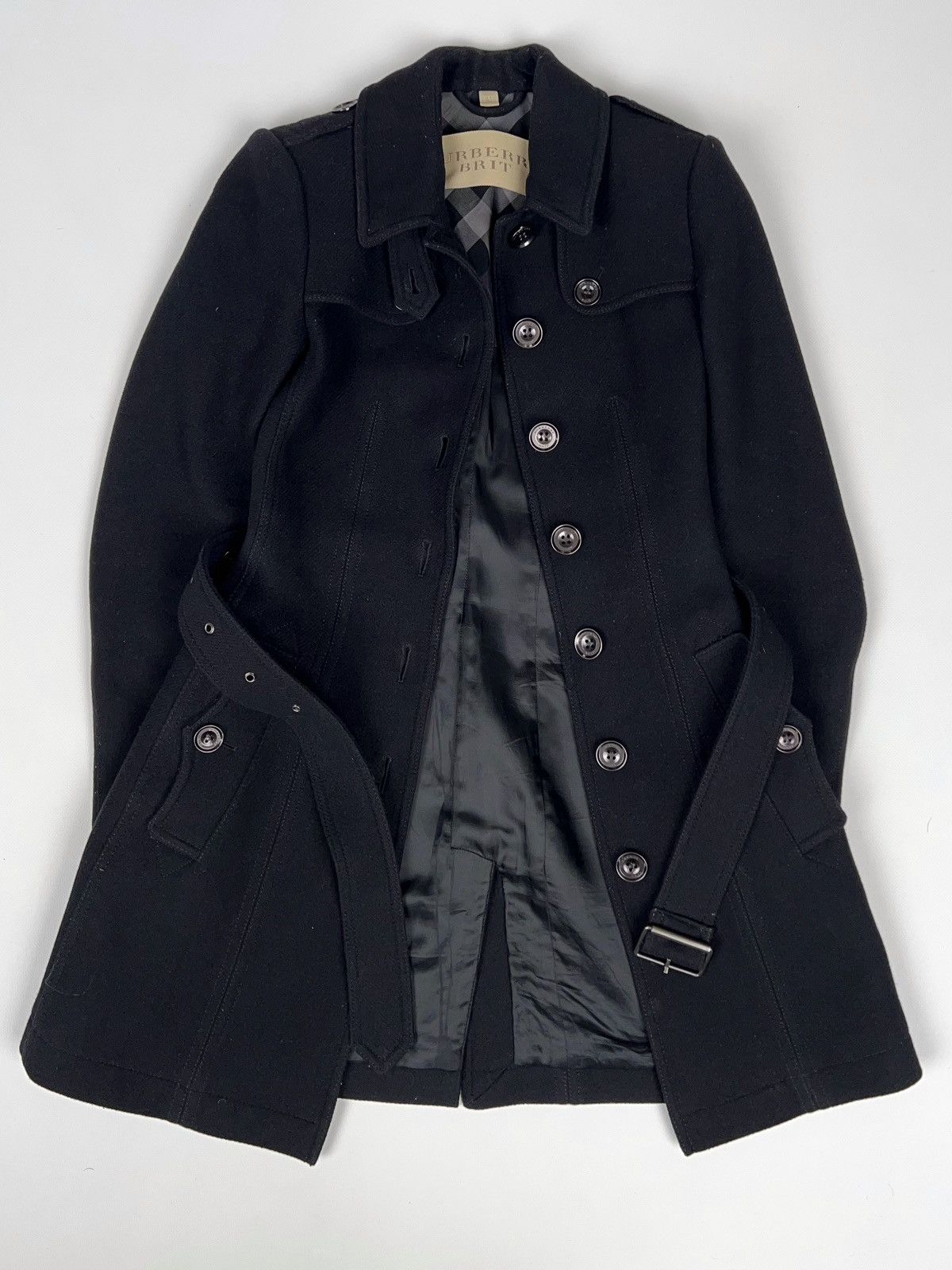 Burberry Burberry Brit Belted Wool Cashmere Coat Jacket Size XS / US 0-2 / IT 36-38 - 6 Thumbnail