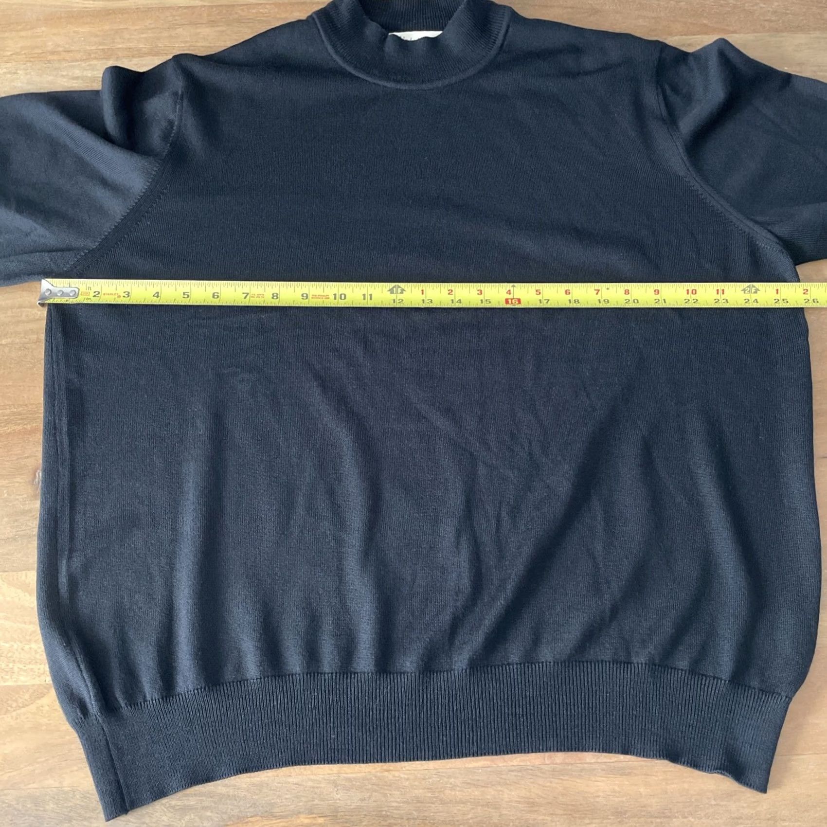 Nordstrom Nordstrom Sweater Men's XL Black 100% Merino Wool Mock Neck Italy Vintage No 90s Classic Preppy Y2K Golf Pullover Knit Wool Shirt Size US XL / EU 56 / 4 - 4 Thumbnail