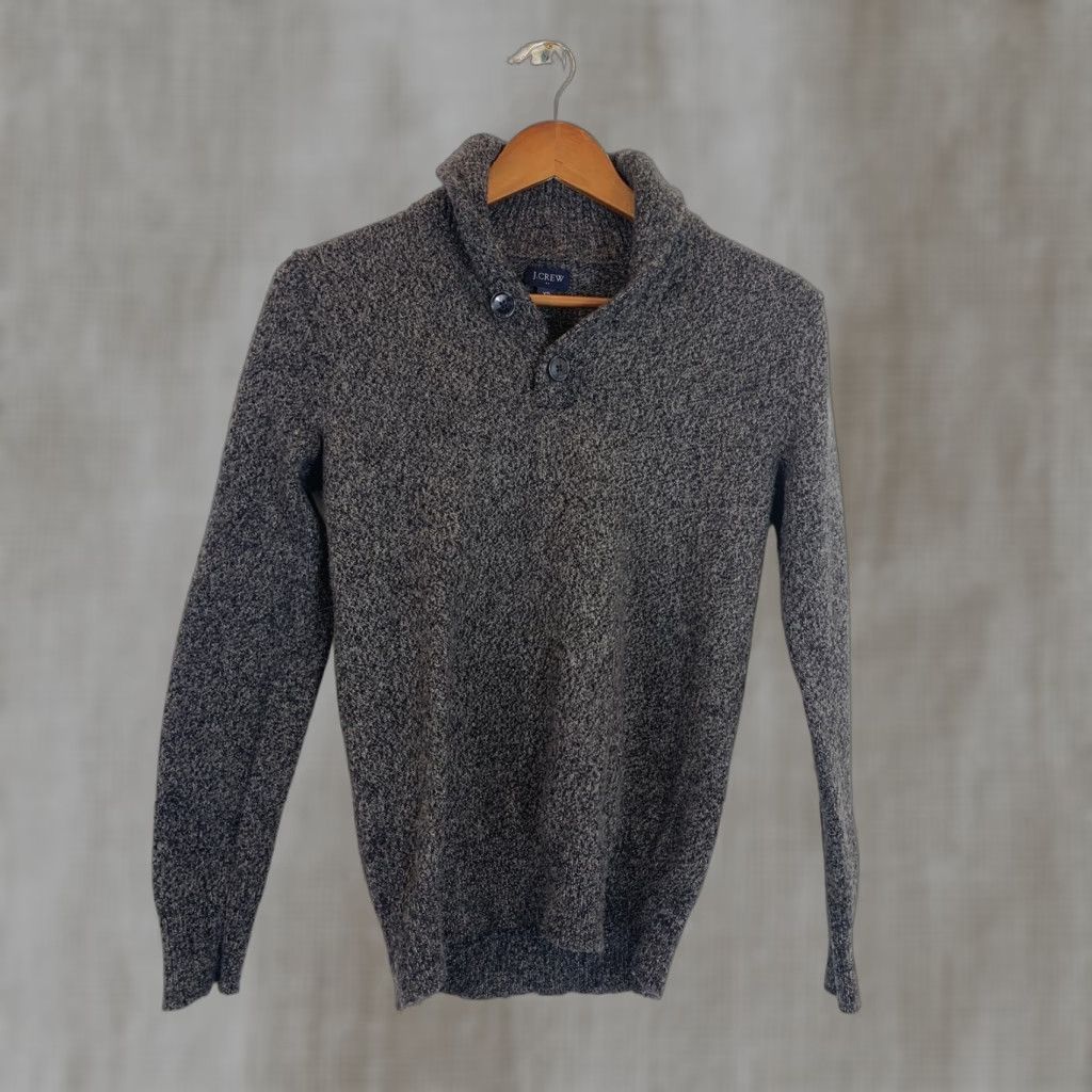 J.Crew J. Crew Womens XS Heather Gray Tight-Knit Cowl Neck Lambswool Sweater Size XS / US 0-2 / IT 36-38 - 1 Thumbnail