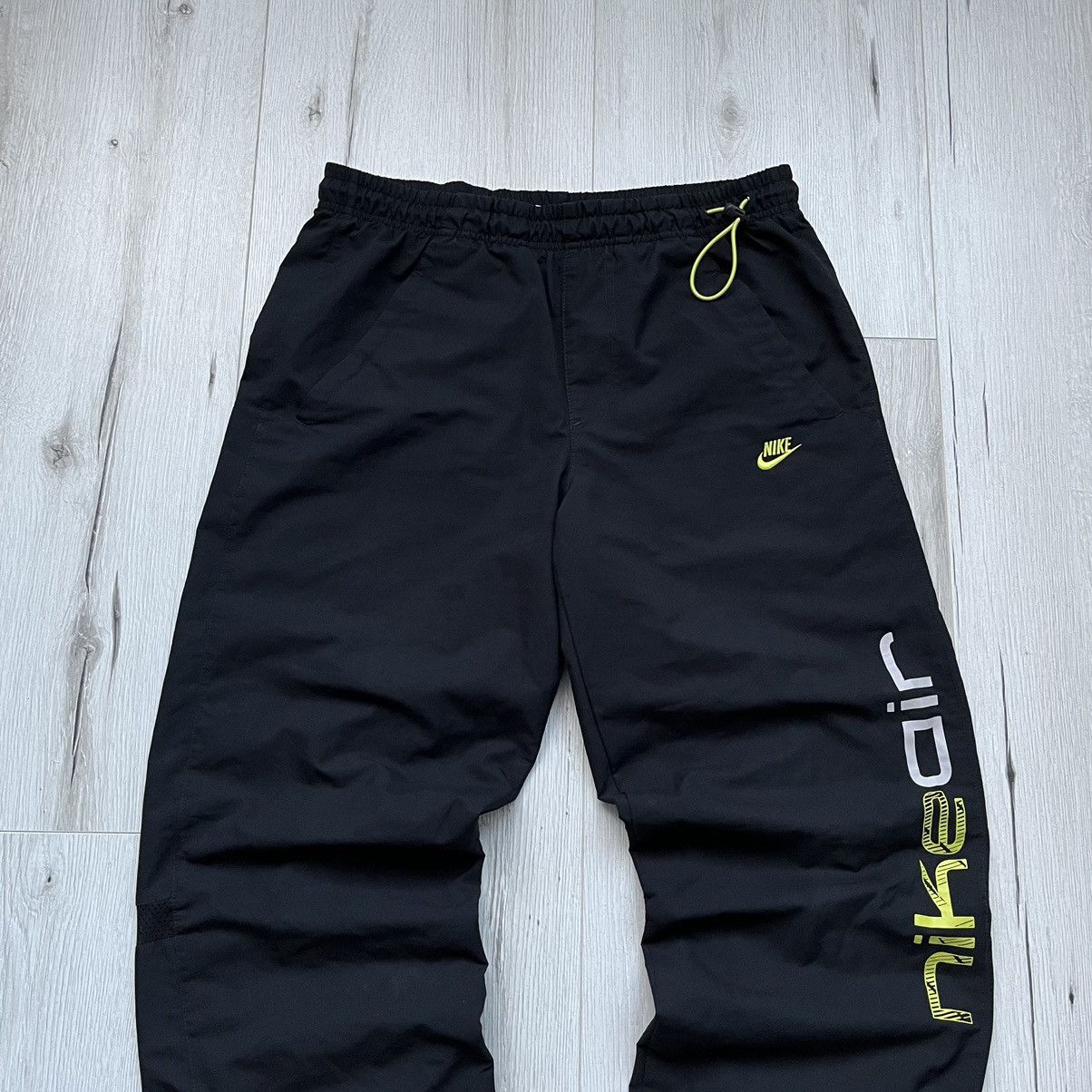 Nike × Vintage Nike 00s Vintage Air Max Drill Y2K Nylon Baggy Pants S size Size US 31 - 2 Thumbnail
