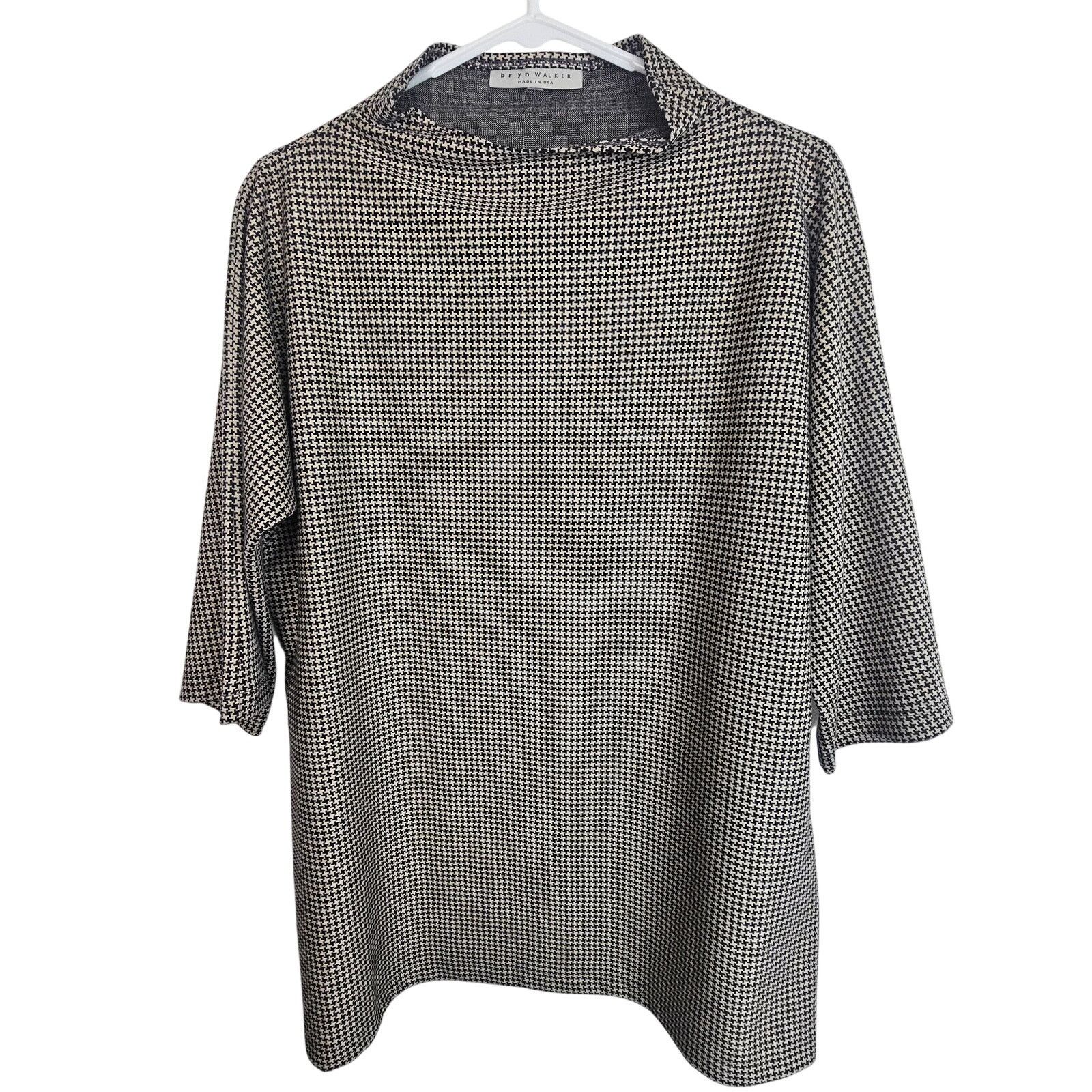 Bryn Walker Bryn Walker Womens Adria Tunic Mock Neck S Geometric Stretch Size S / US 4 / IT 40 - 1 Thumbnail