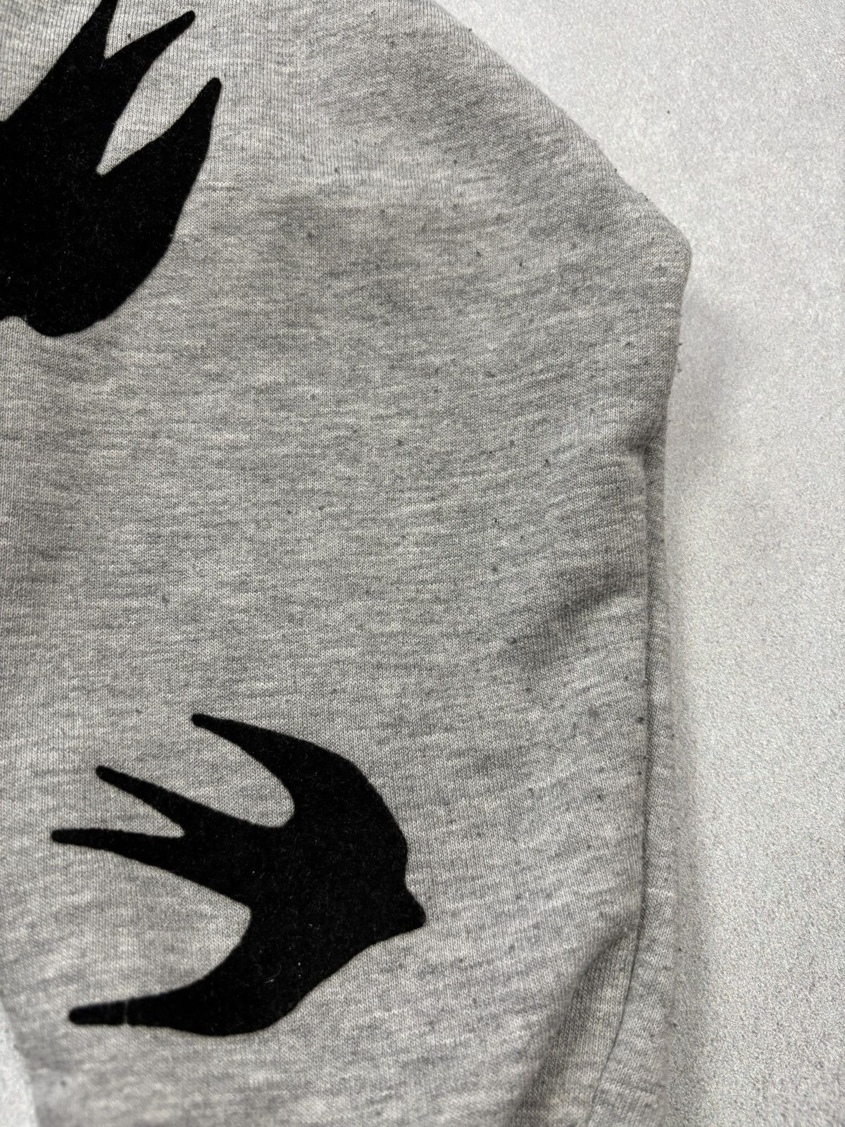 Alexander McQueen Alexander McQueen Velvet Felt Swallow Hoodie McQ Size US M / EU 48-50 / 2 - 8 Thumbnail